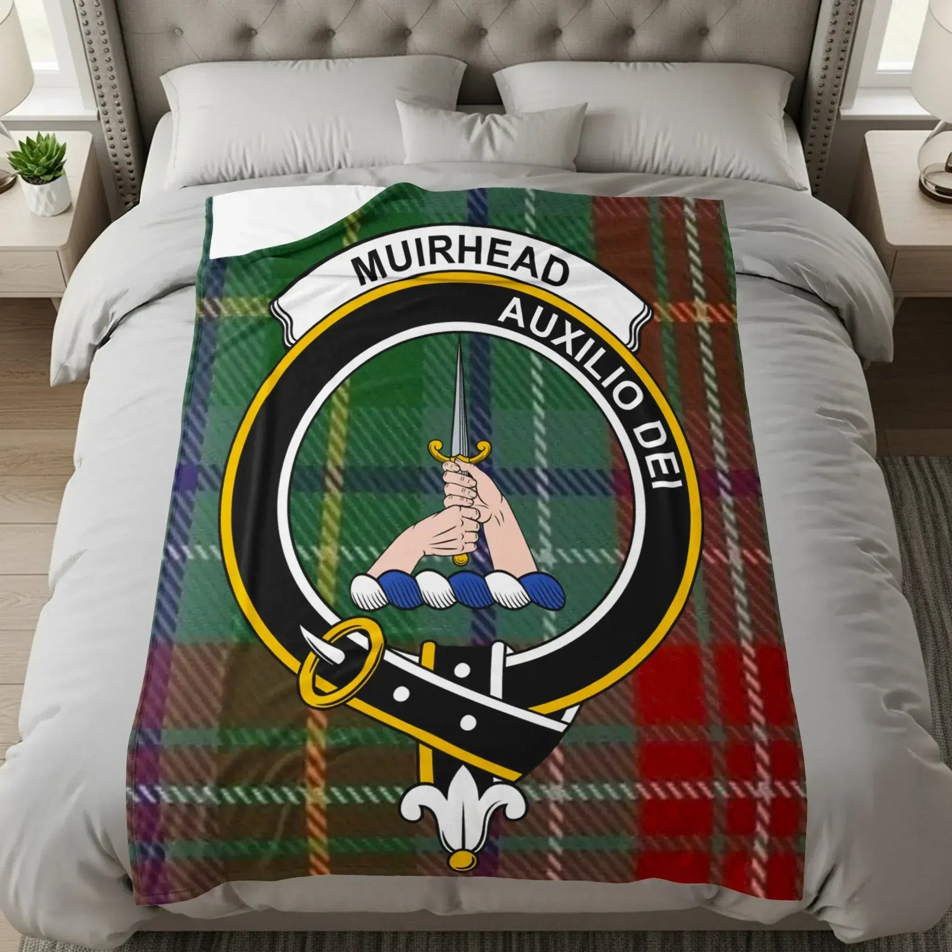 Scottish Tartan Crest Muirhead Blanket product type