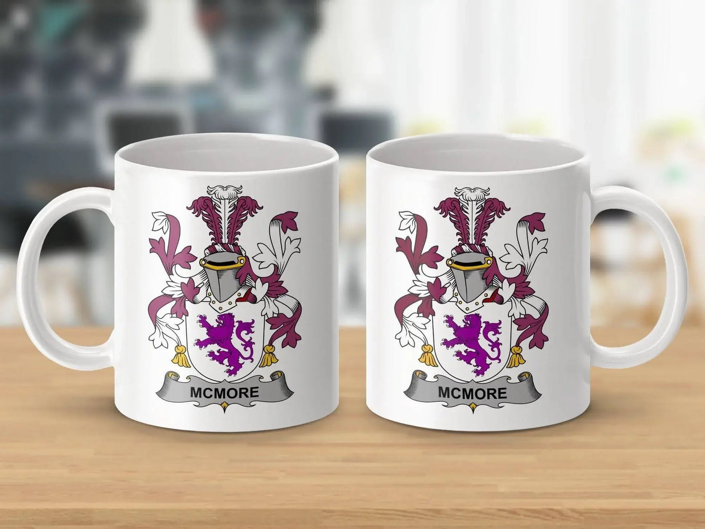 McMore Irish Surname Coat of Arms Family Crest Mug - Celtic Ancestry Gifts