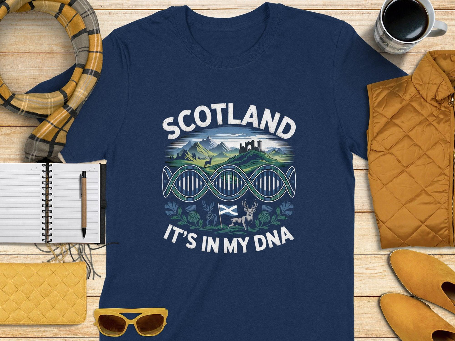 Scenic Highland Scotland It's In My DNA T-Shirt - Celtic Ancestry Gifts