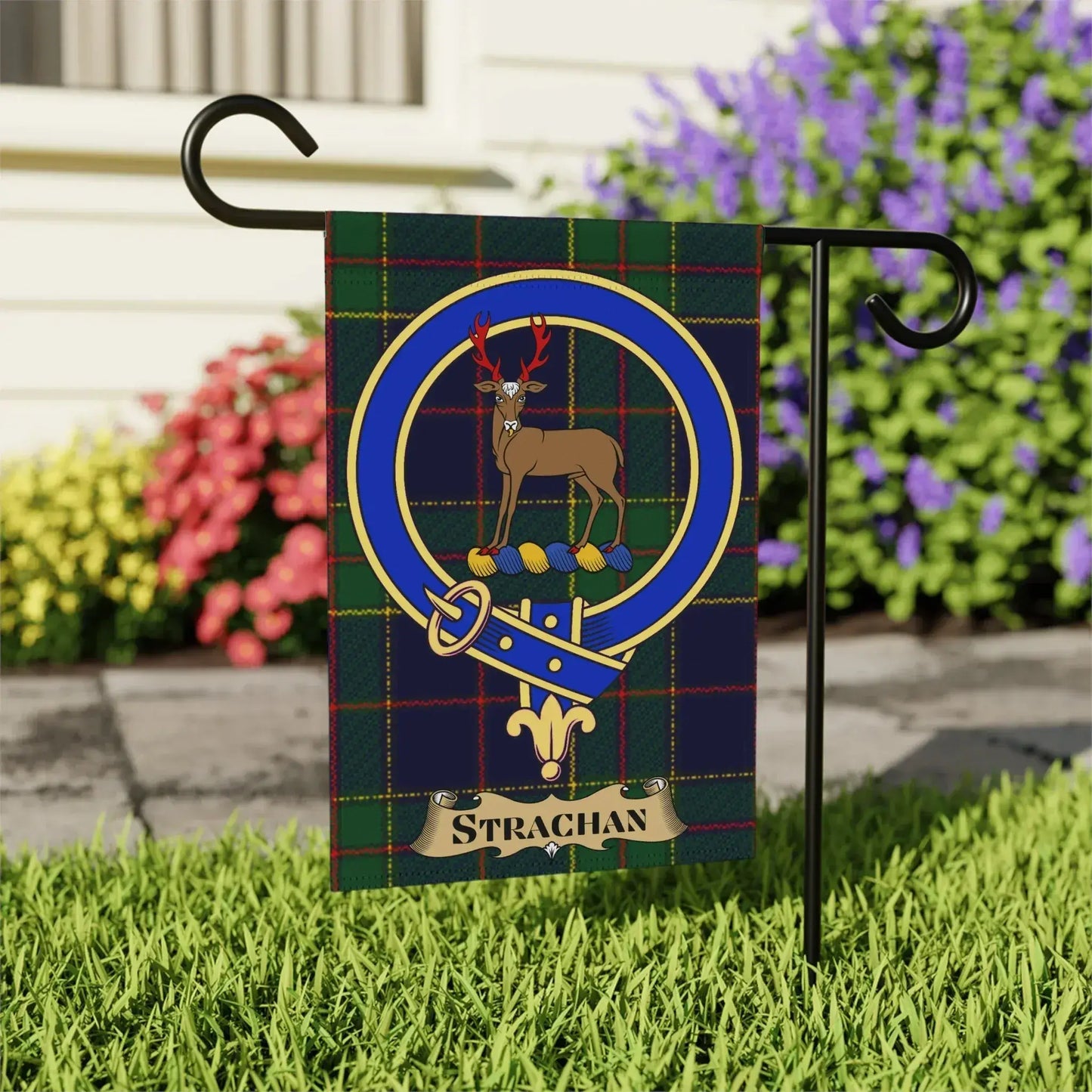 Strachan Tartan Garden Flag Clan Crest Banner product