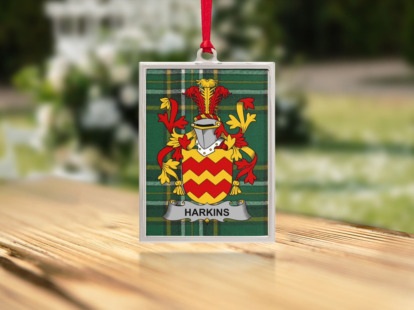 Personalized Harkins Family Crest Rectangular Ornament product type