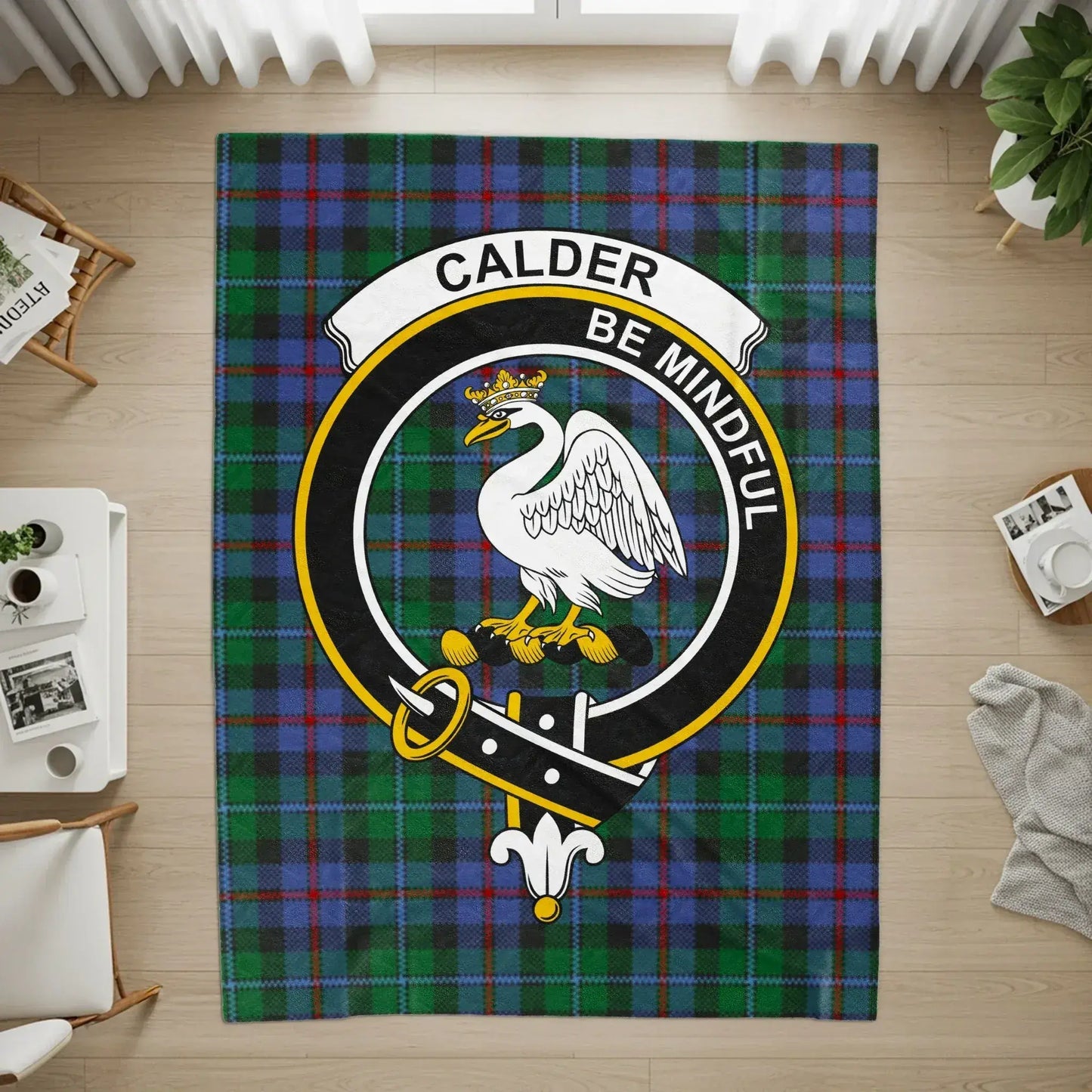 Calder Be Mindful Crest Design Area Rug Product