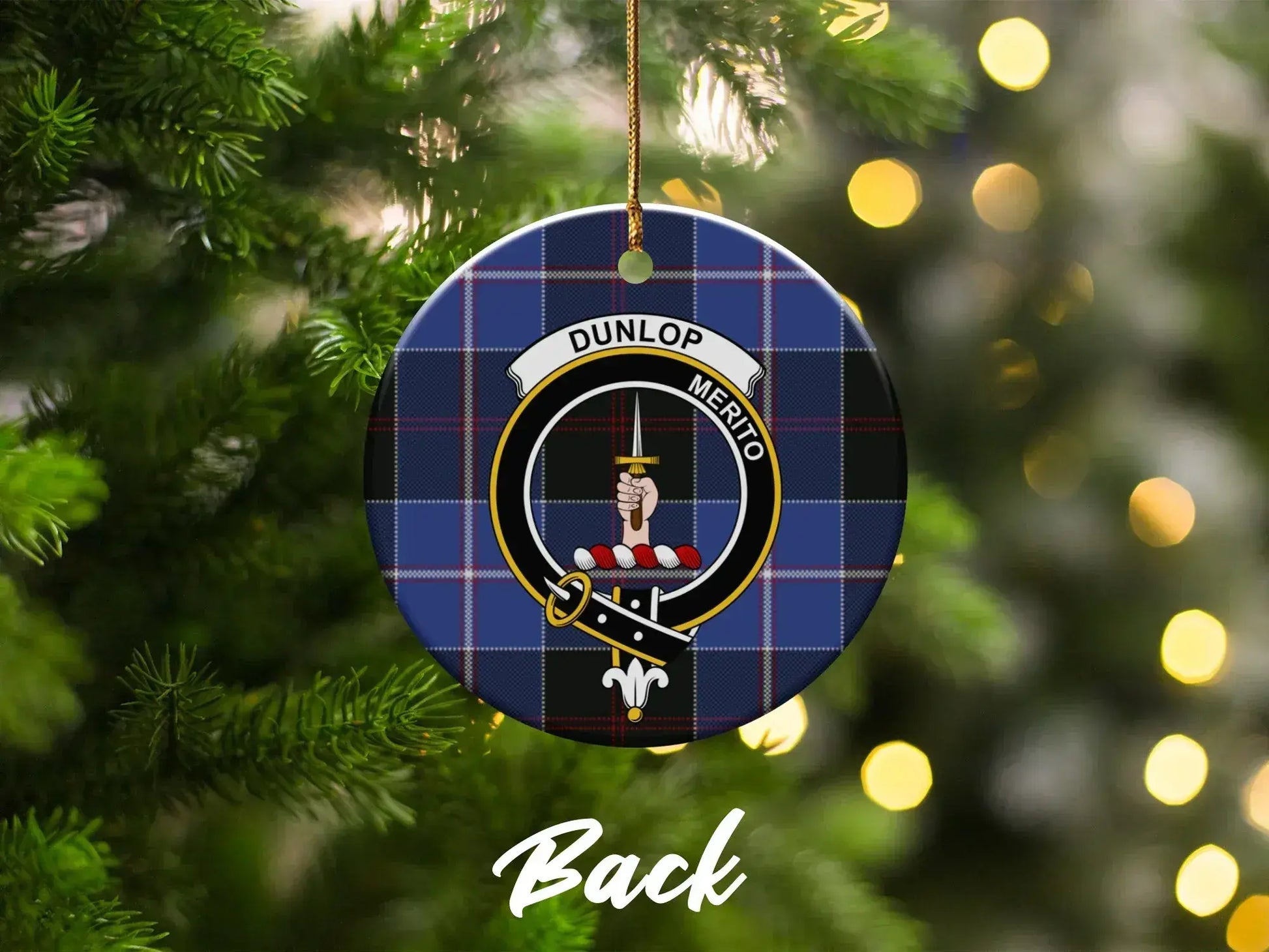 Dunlop Merito Ornament Tartan Design Holiday Decor product