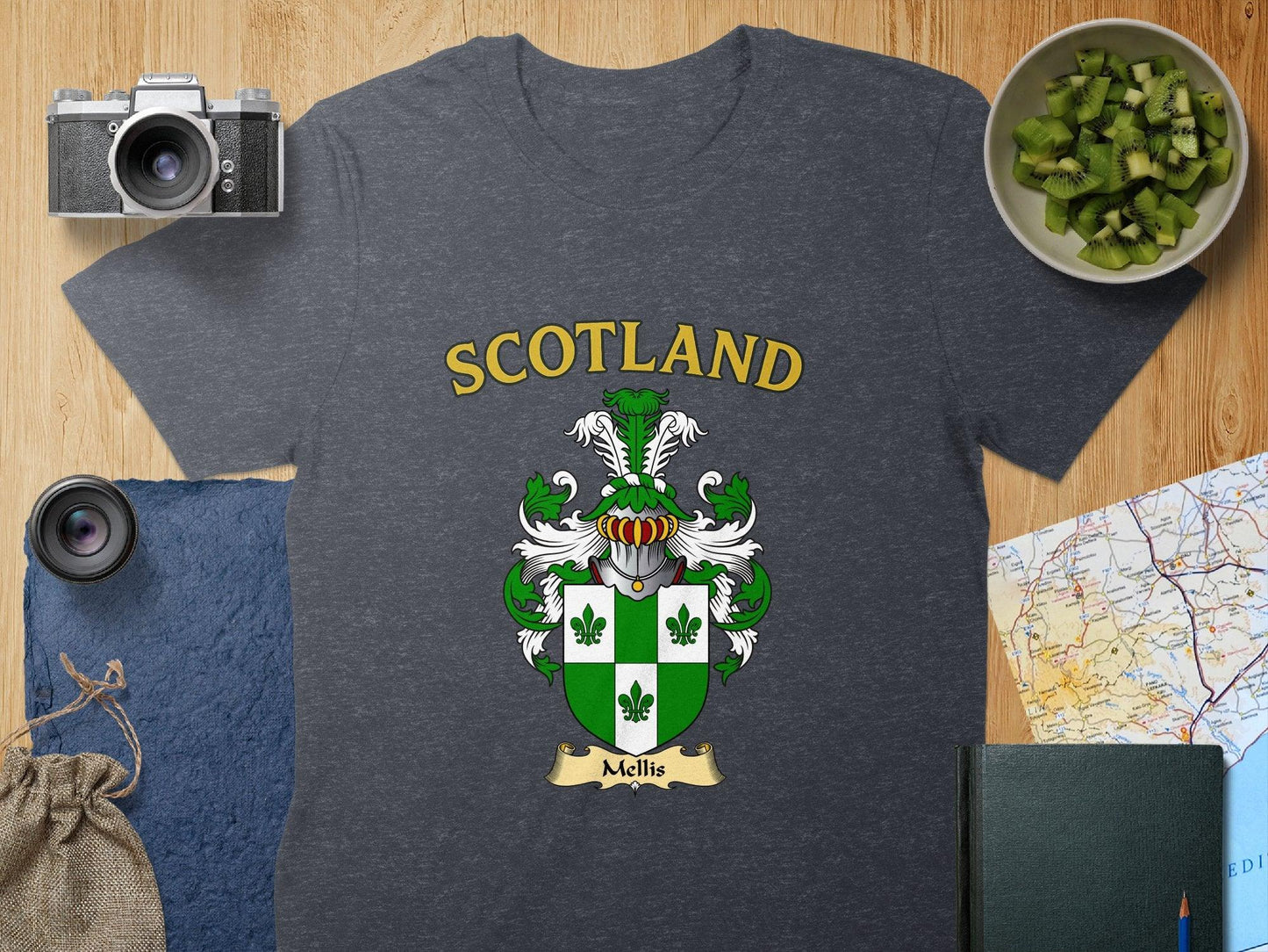 Mellis Clan Family Crest Scotland T-Shirts - Celtic Ancestry Gifts