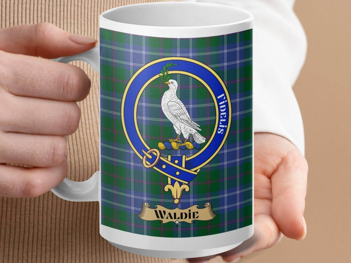Waldie Dark Green Tartan Mug Stylish and Unique product type