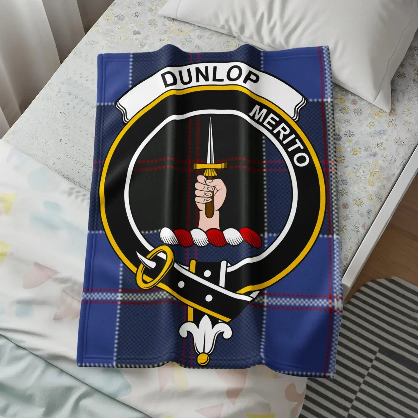 Clan Crest Tartan Blanket Scottish Family Crest product