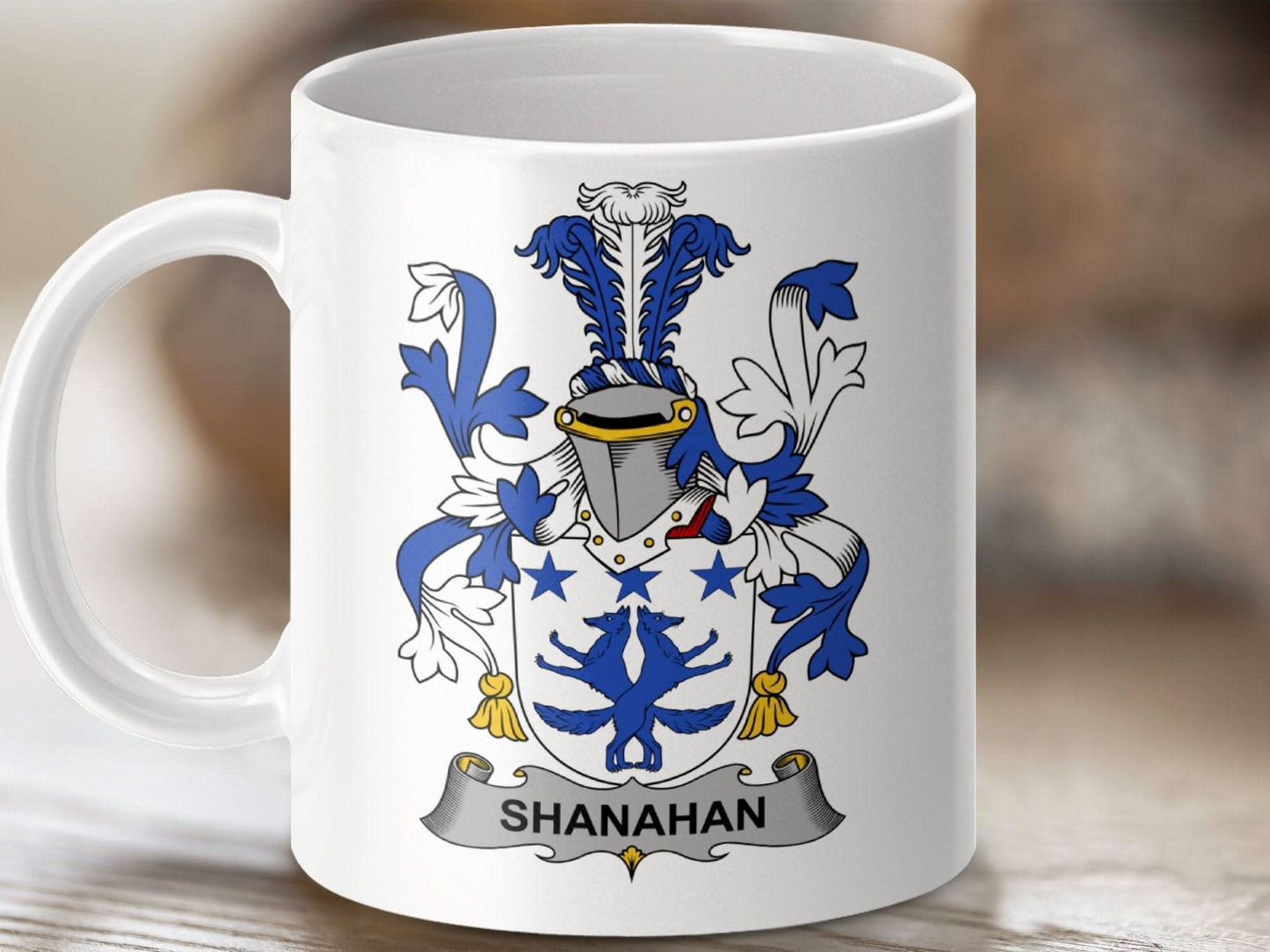 Shanahan Family Crest Design Mug - Celtic Ancestry Gifts