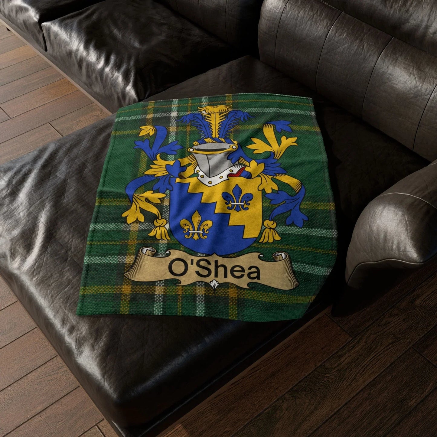 O'Shea Surname Irish Coat Of Arms Tartan Blanket