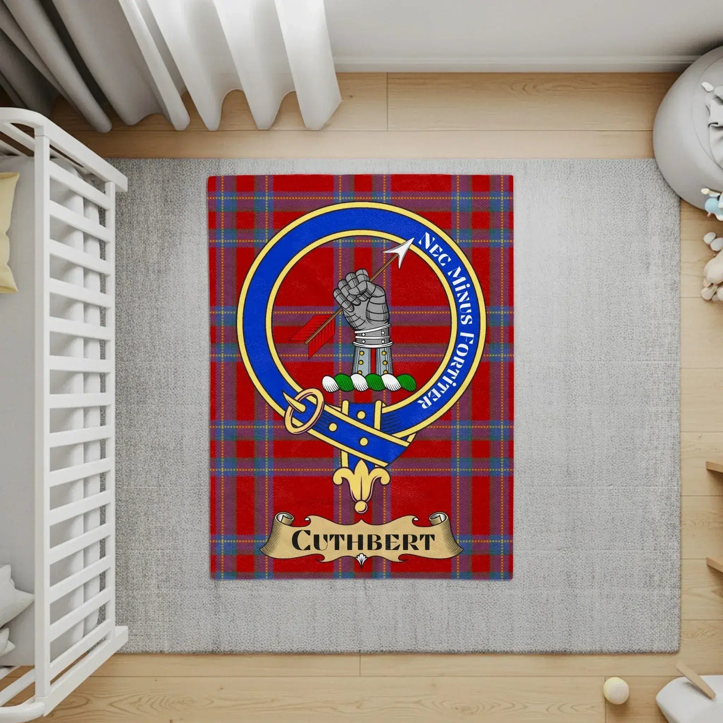 Clan Cuthbert Tartan Crest Personalized Rug product