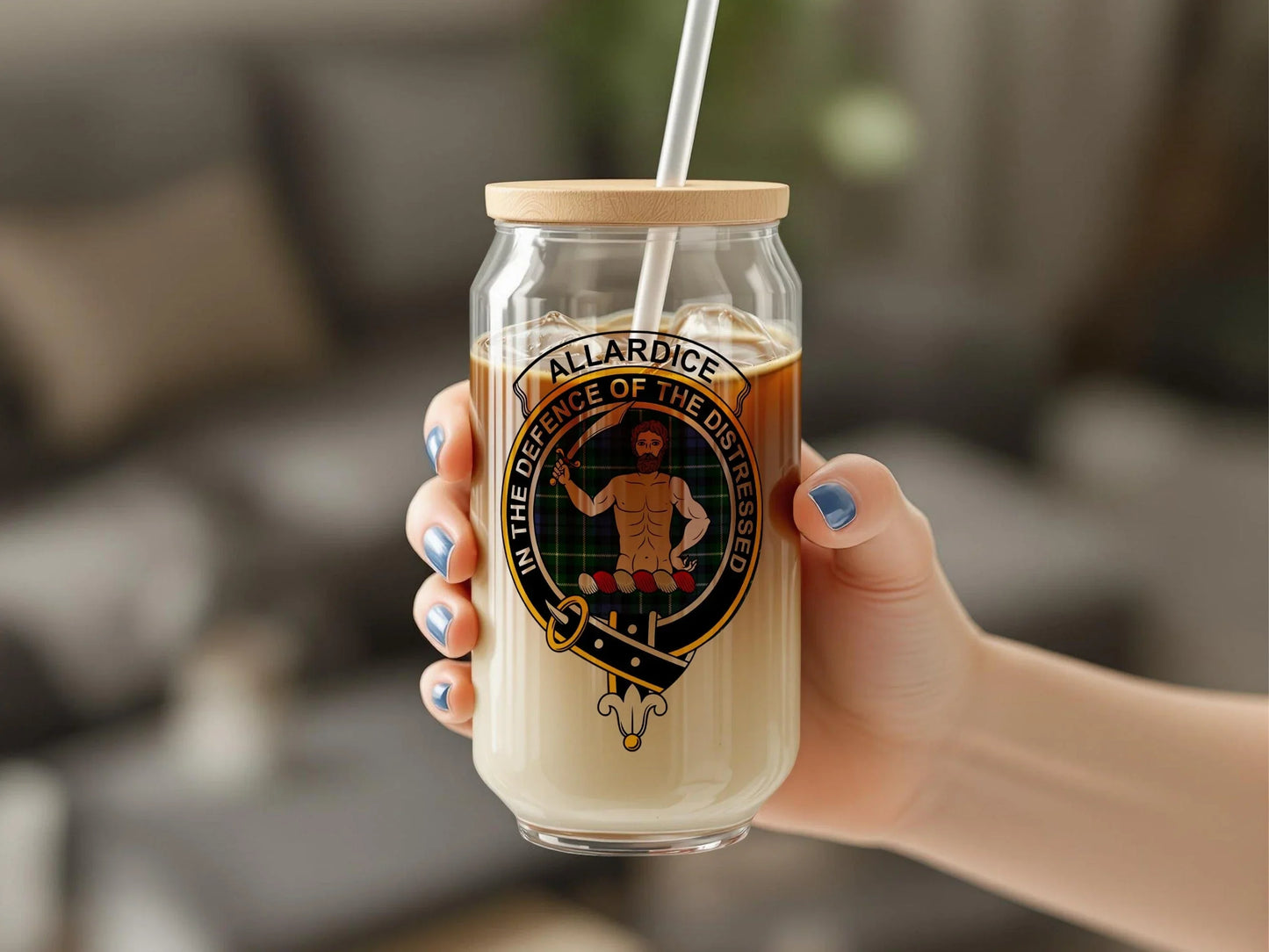 Clan Allardice Emblem Glass Jar Tumbler product