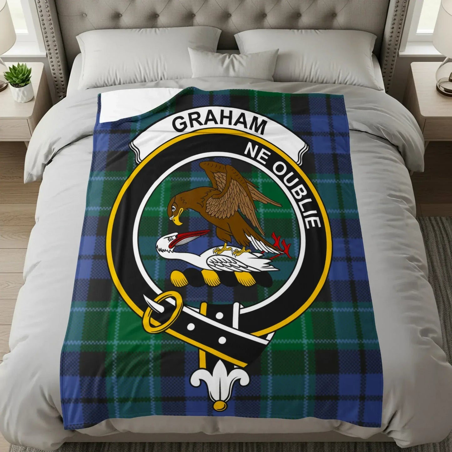 Graham Ne Oublie Scottish Tartan Blanket product