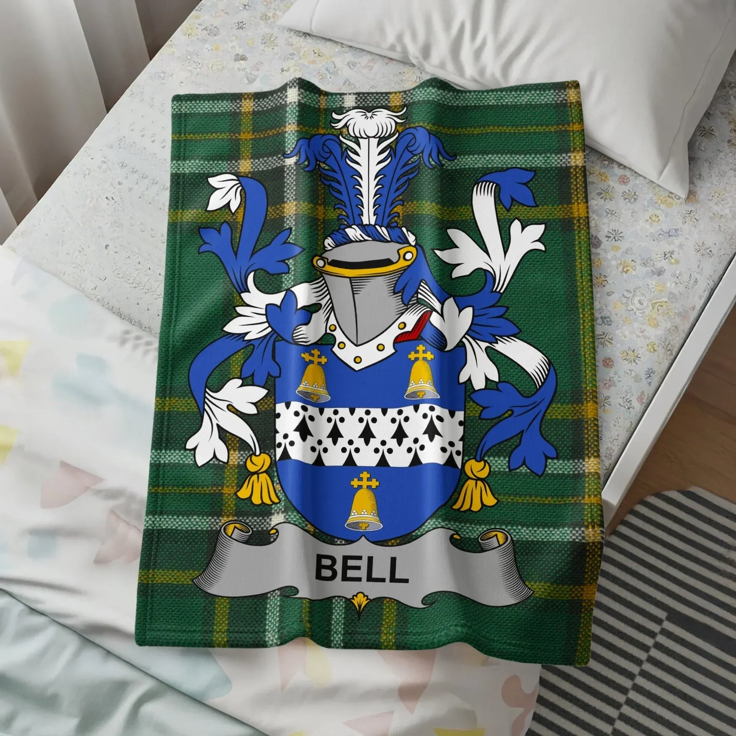Custom Bell Family Crest Bedding Blanket product