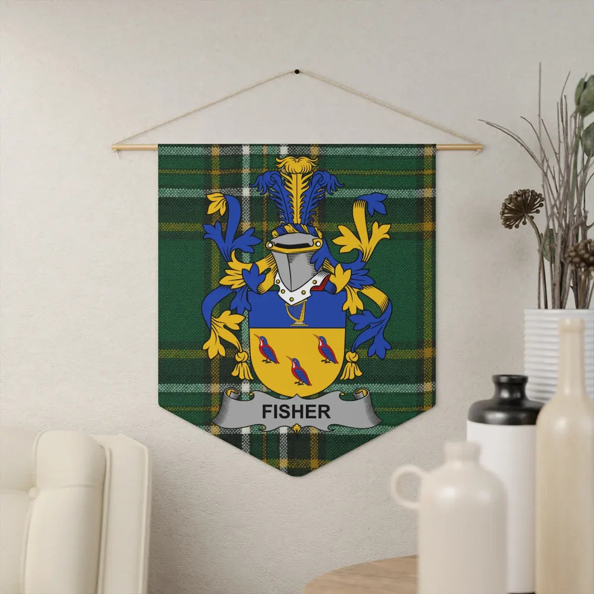 Custom Family Coat of Arms Tapestry Wall Hanging Product
