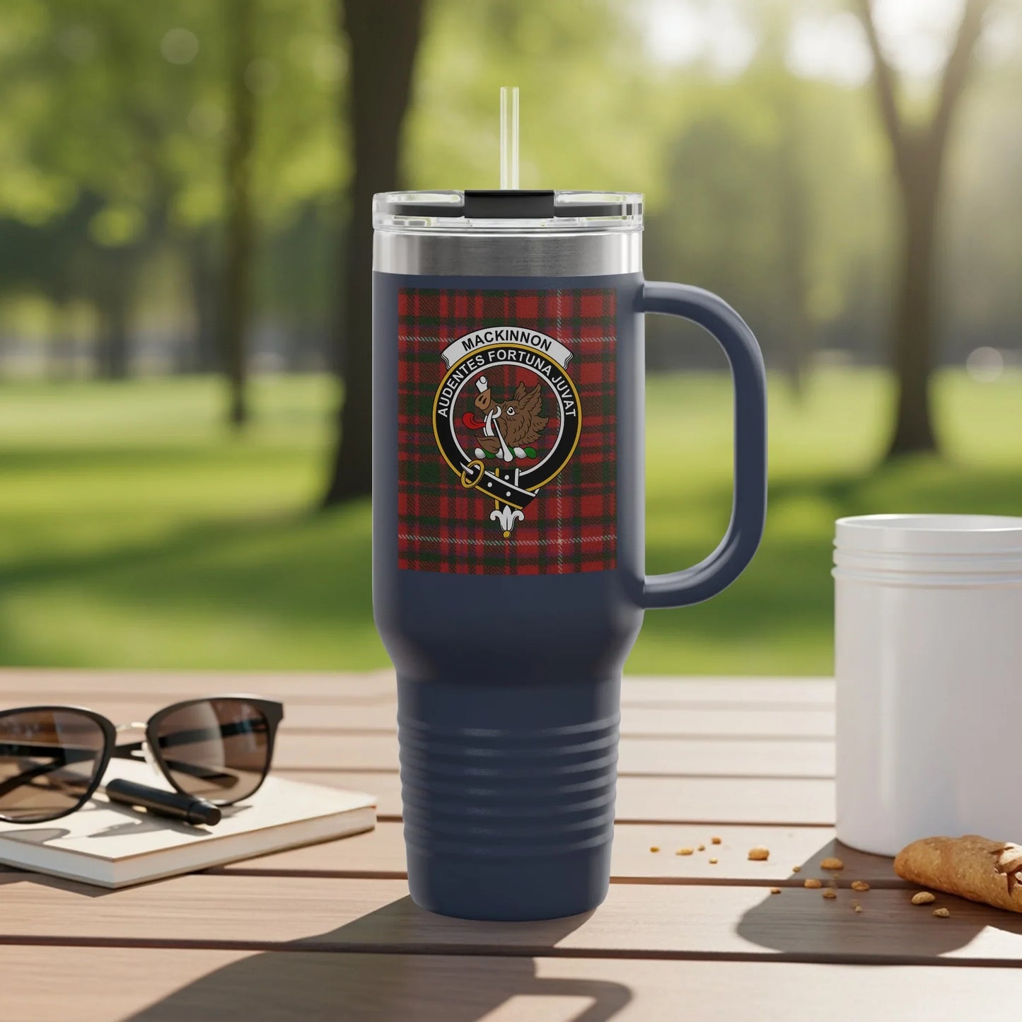 Clan Crest Tartan Design Insulated Travel Mug product