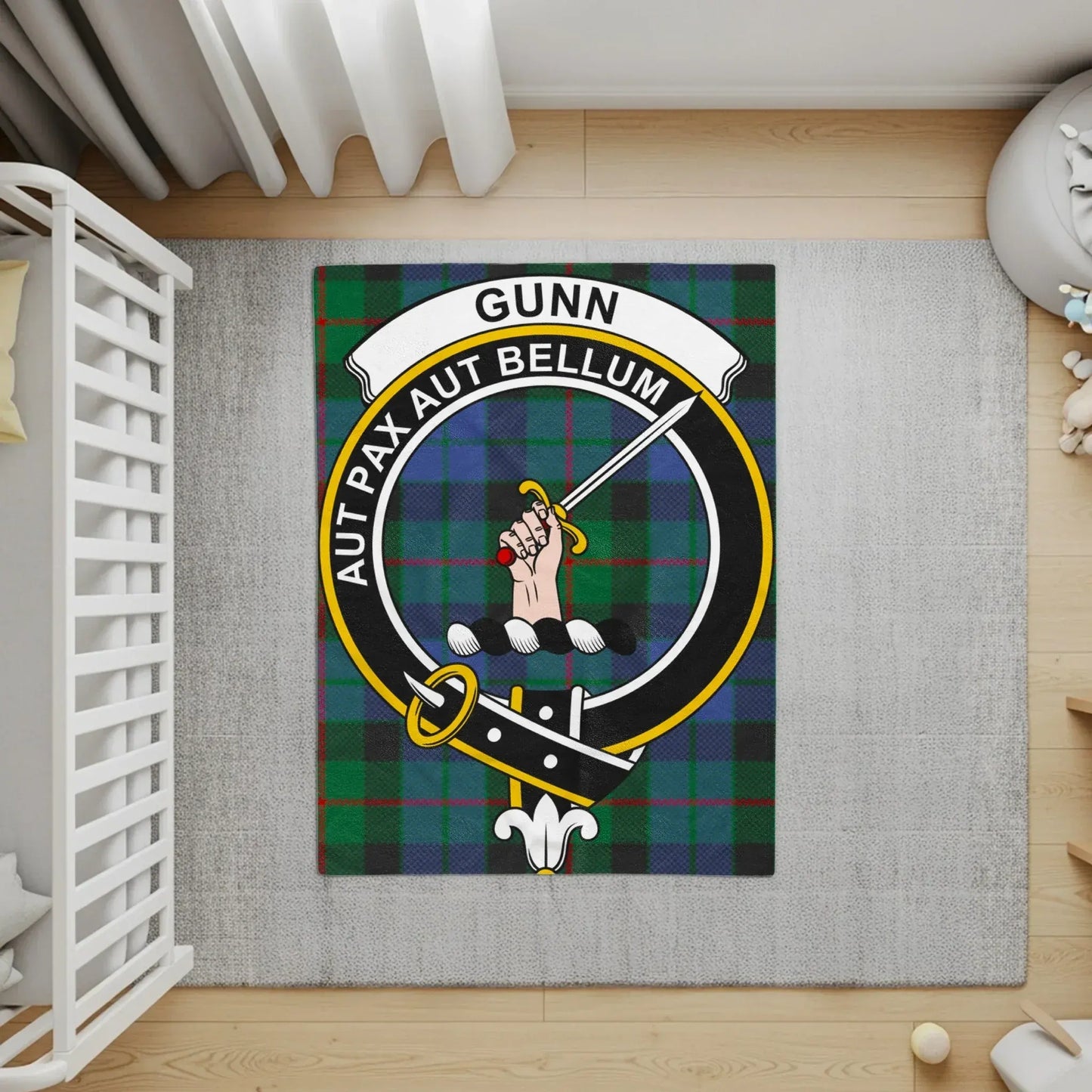 Gunn Aut Pax Aut Bellum Emblem Rug product