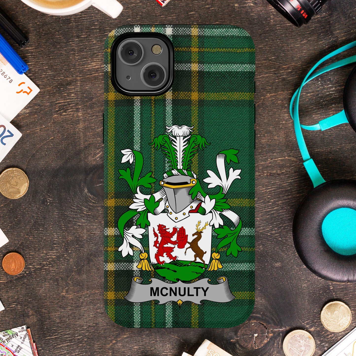 McNulty Family Crest Plaid iPhone 13 Case product
