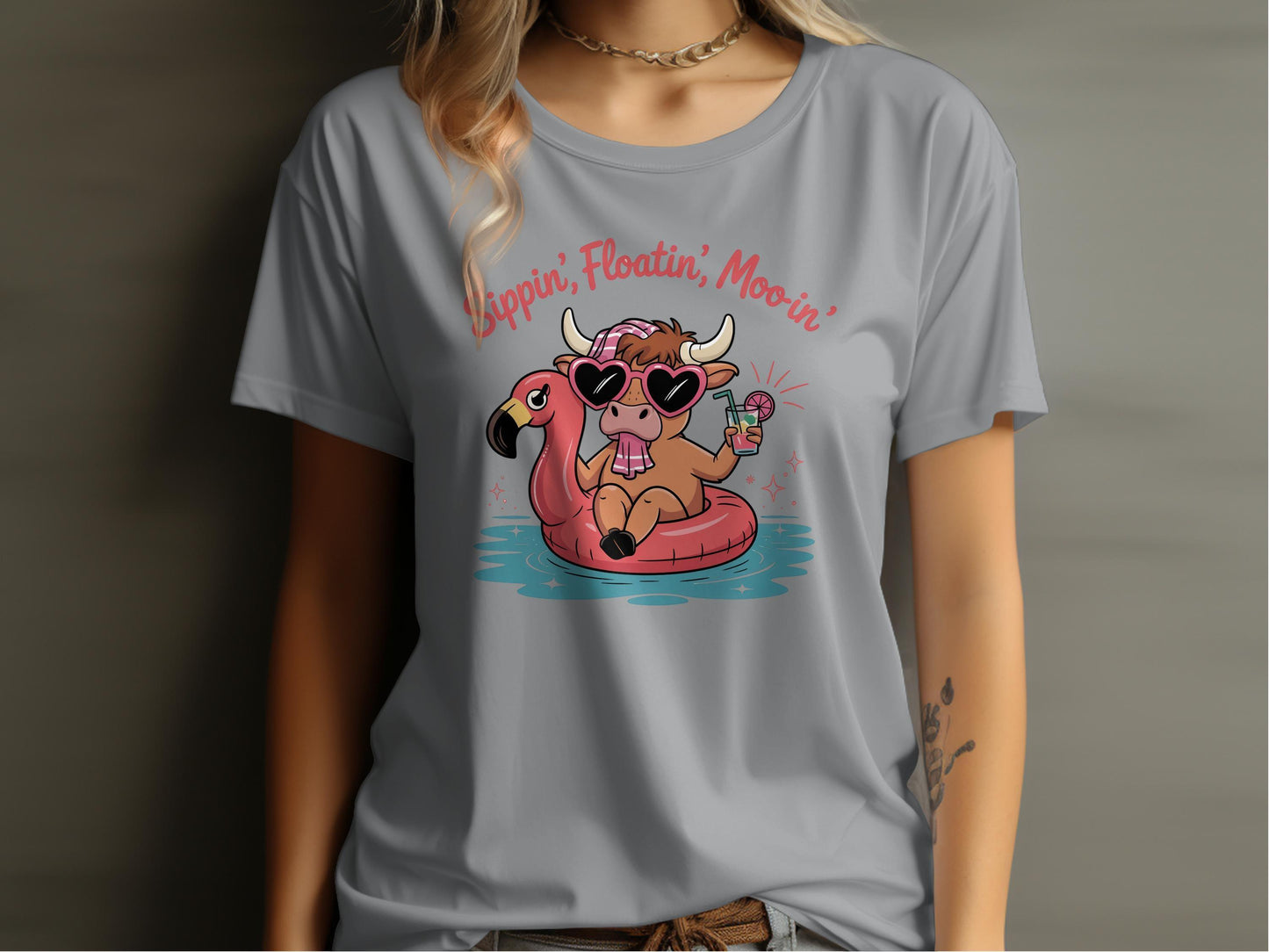 Chillin Moo Cow Inflatable Float T Shirt product