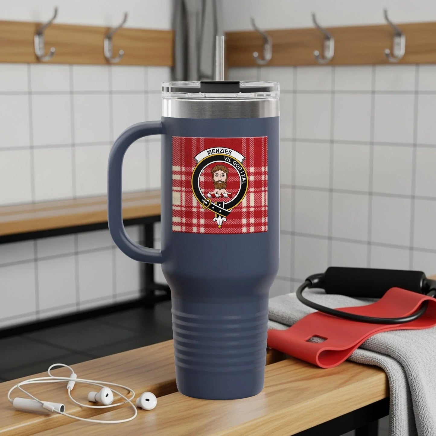 Personalized Plaid Booster Club Travel Mug product