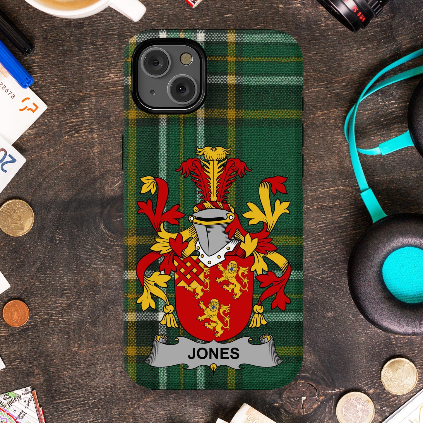 Personalized Shield and Coat of Arms JONES phone case product type