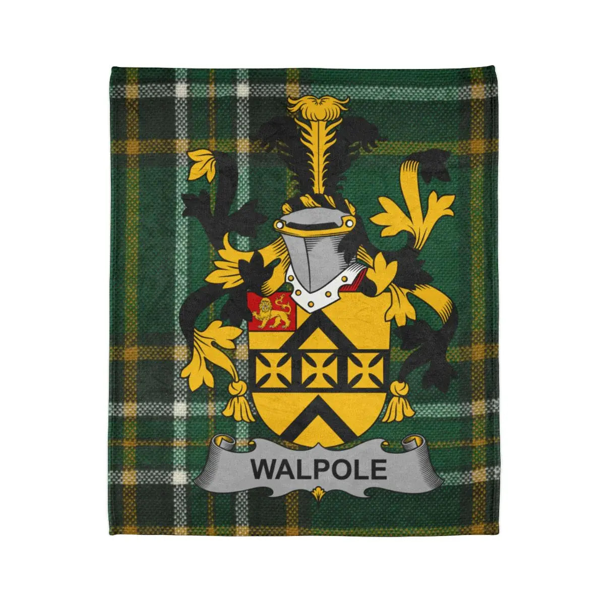 Walpole Family Coat of Arms Plaid Blanket product