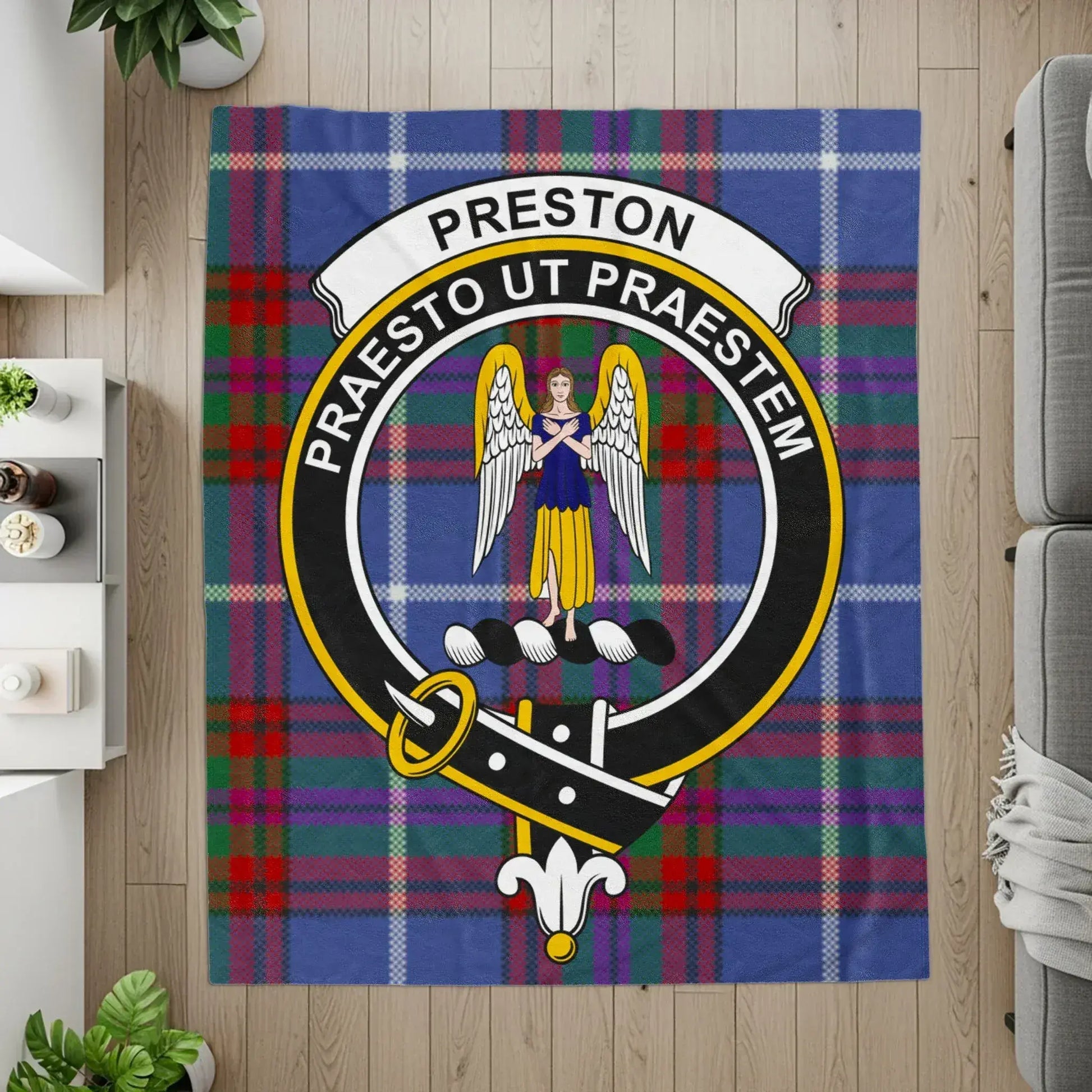 Preston Family Crest Tartan Design Blanket product