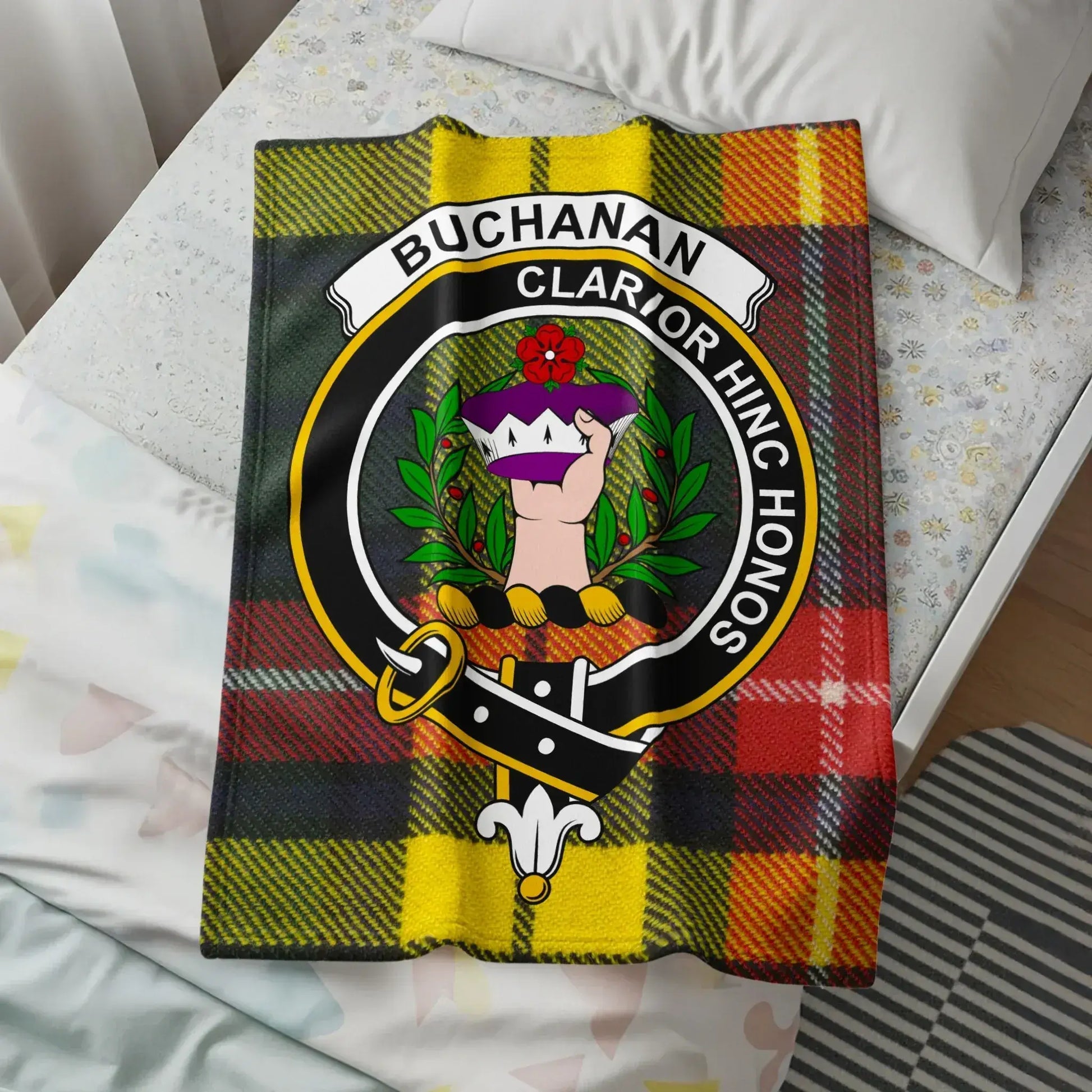 Buchanan Clan Crest Tartan Plaid Blanket product