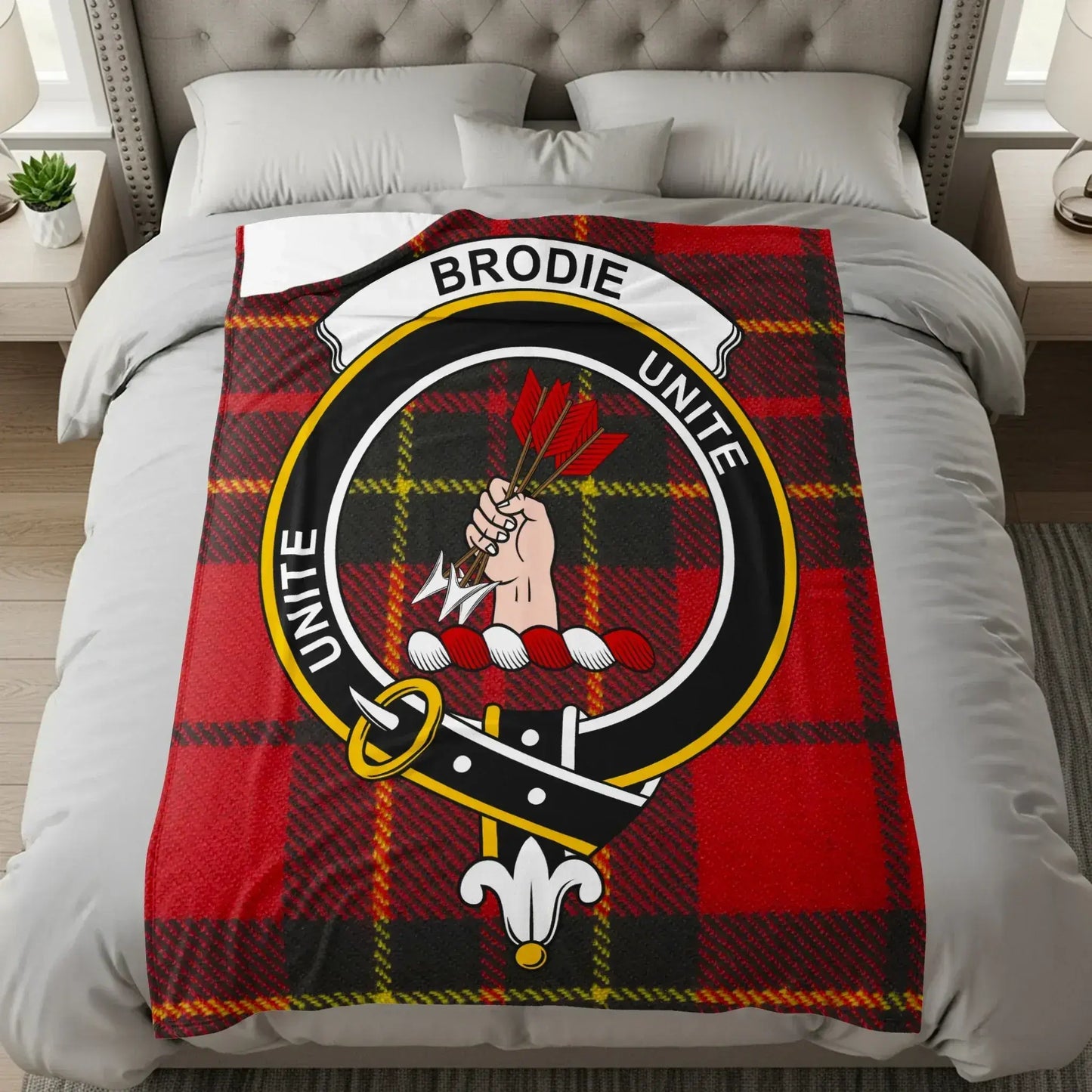 Brodie Unite Tartan Design Blanket Product