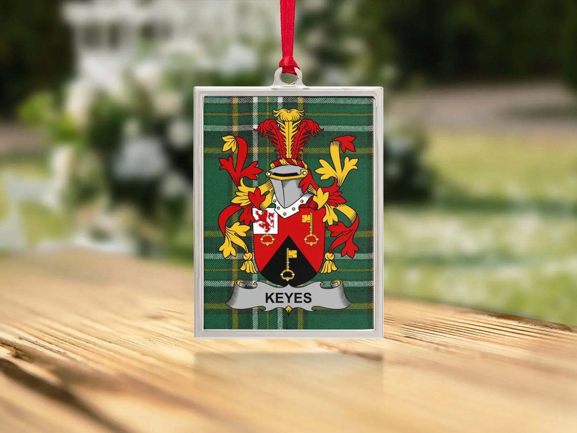 Keyes Family Crest Ornament with Detailed Product Design