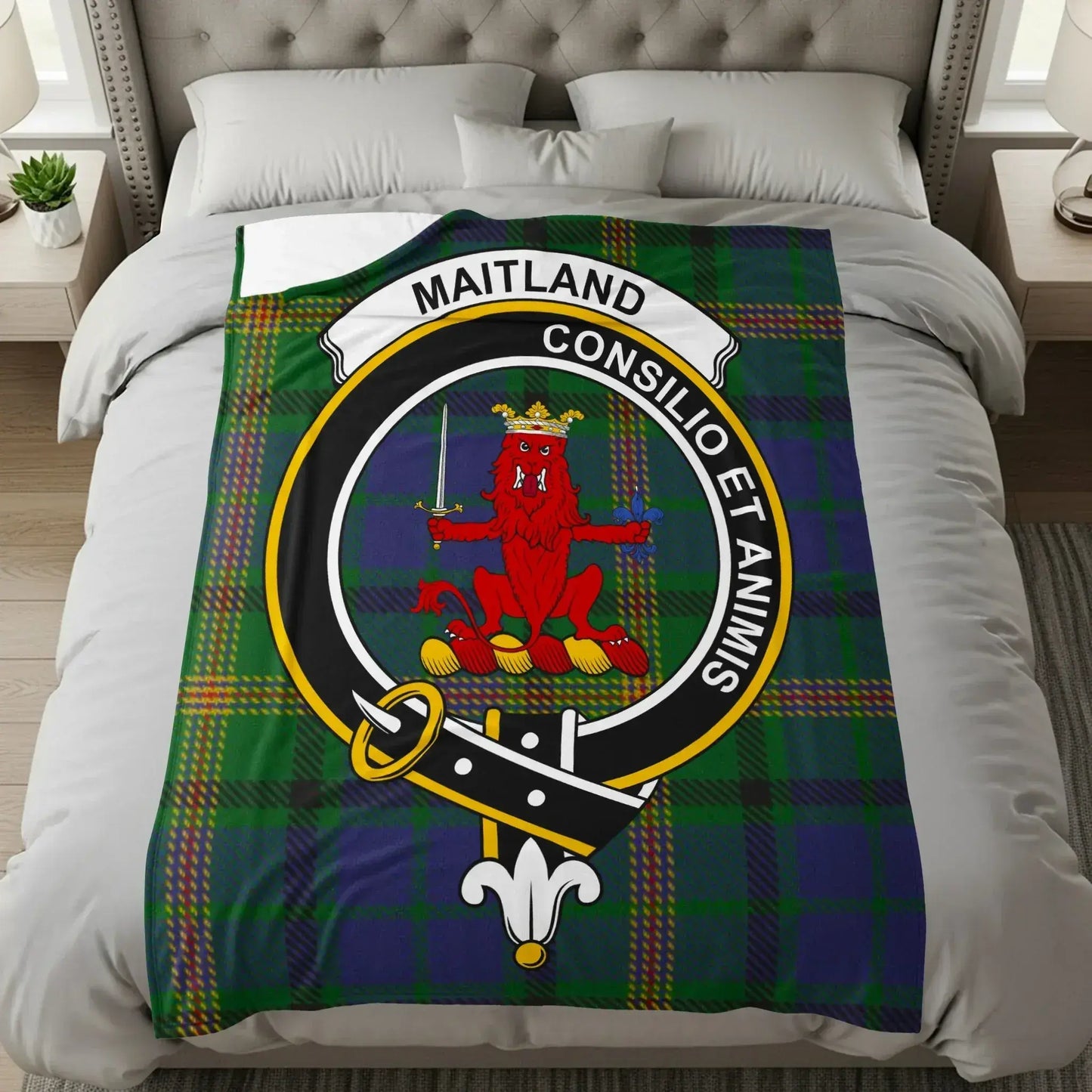 Maitland Consilio et Animis Crest Emblem Blanket product