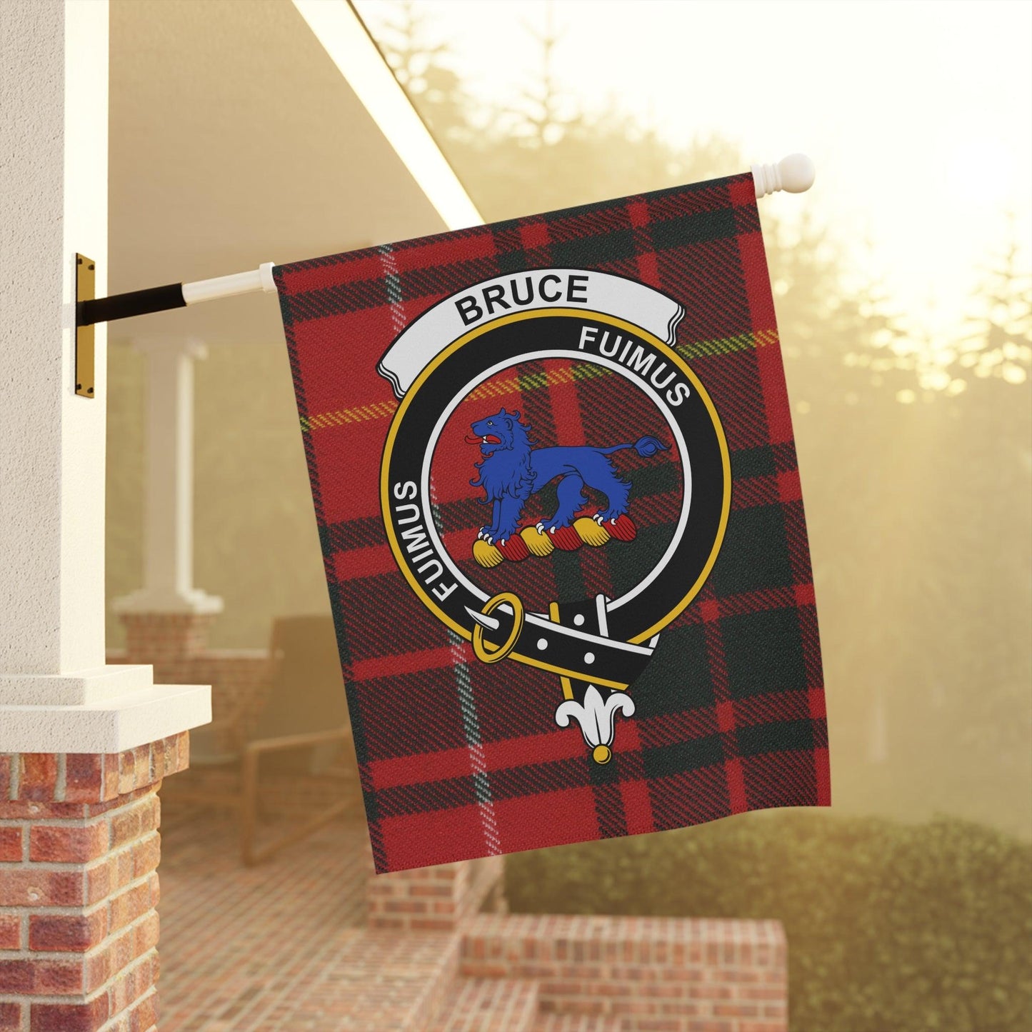 Bruce Clan Scottish Tartan Garden Flag - Celtic Ancestry Gifts