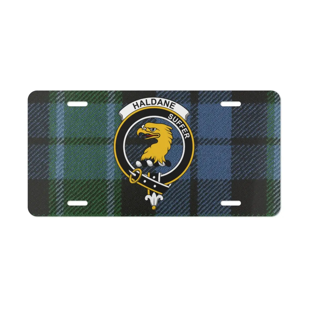 Haldane Suffer Plaid Design License Plate product