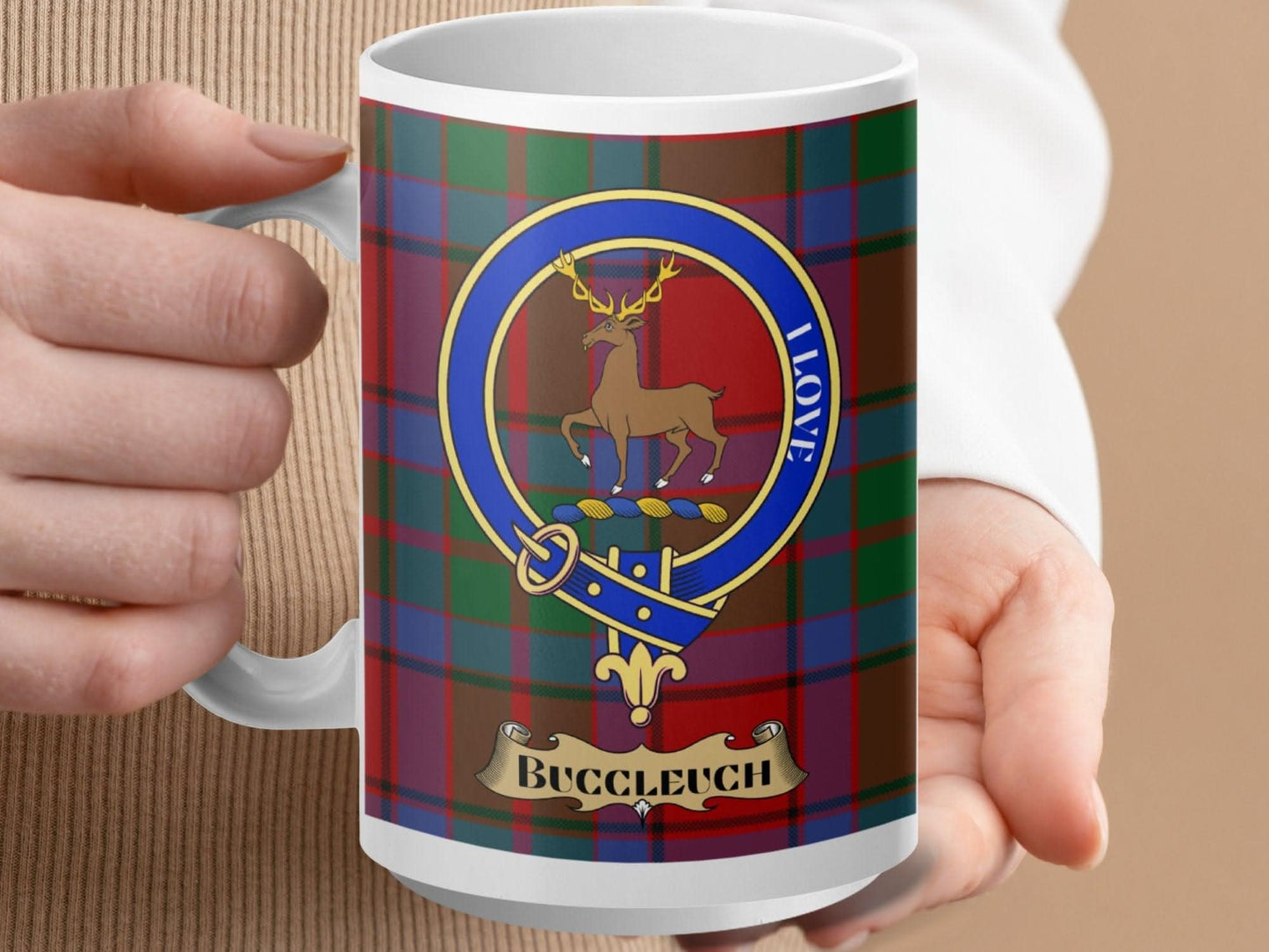 Clan Buccleuch Tartan Emblem Ceramic Mug product