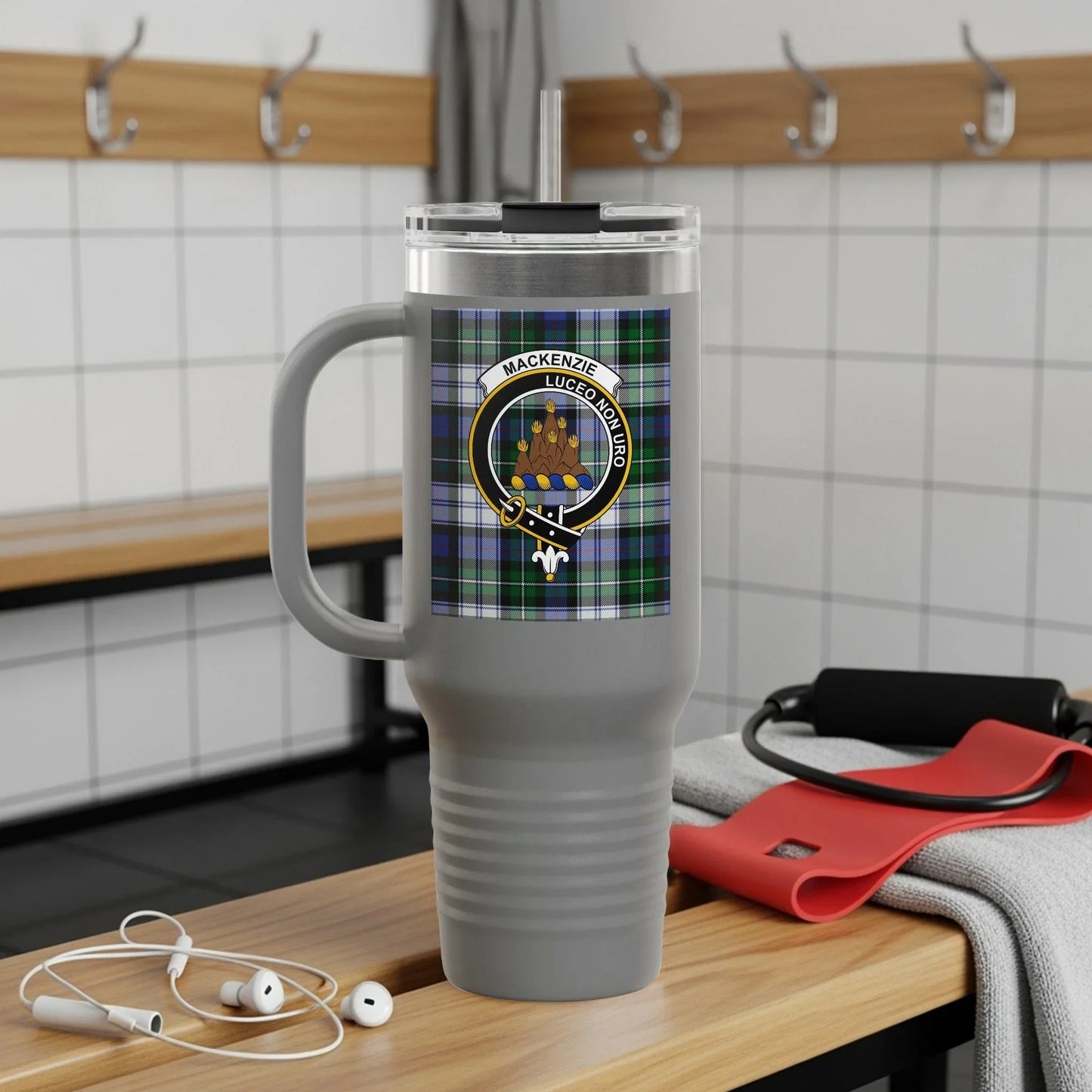 MACKENZIE LIDDELL CREST TARTAN INSULATED TRAVEL MUG product