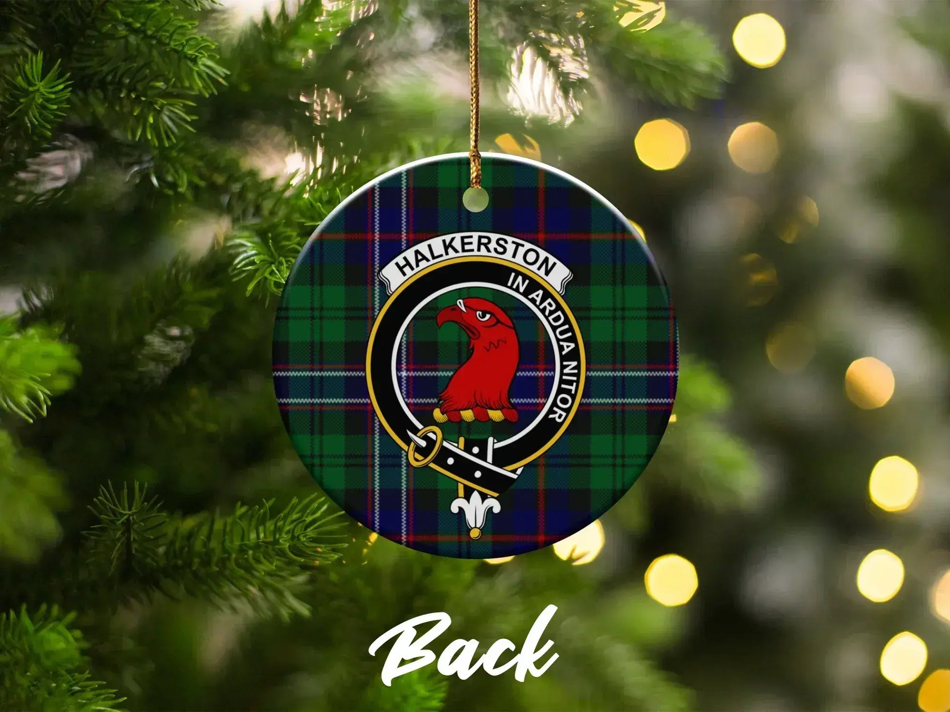 Halkerston Clan Tartan Christmas Ornament product type