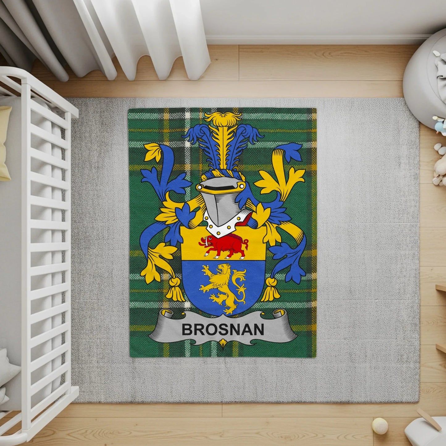 Customizable Family Crest Area Rug Unique Home Decor product