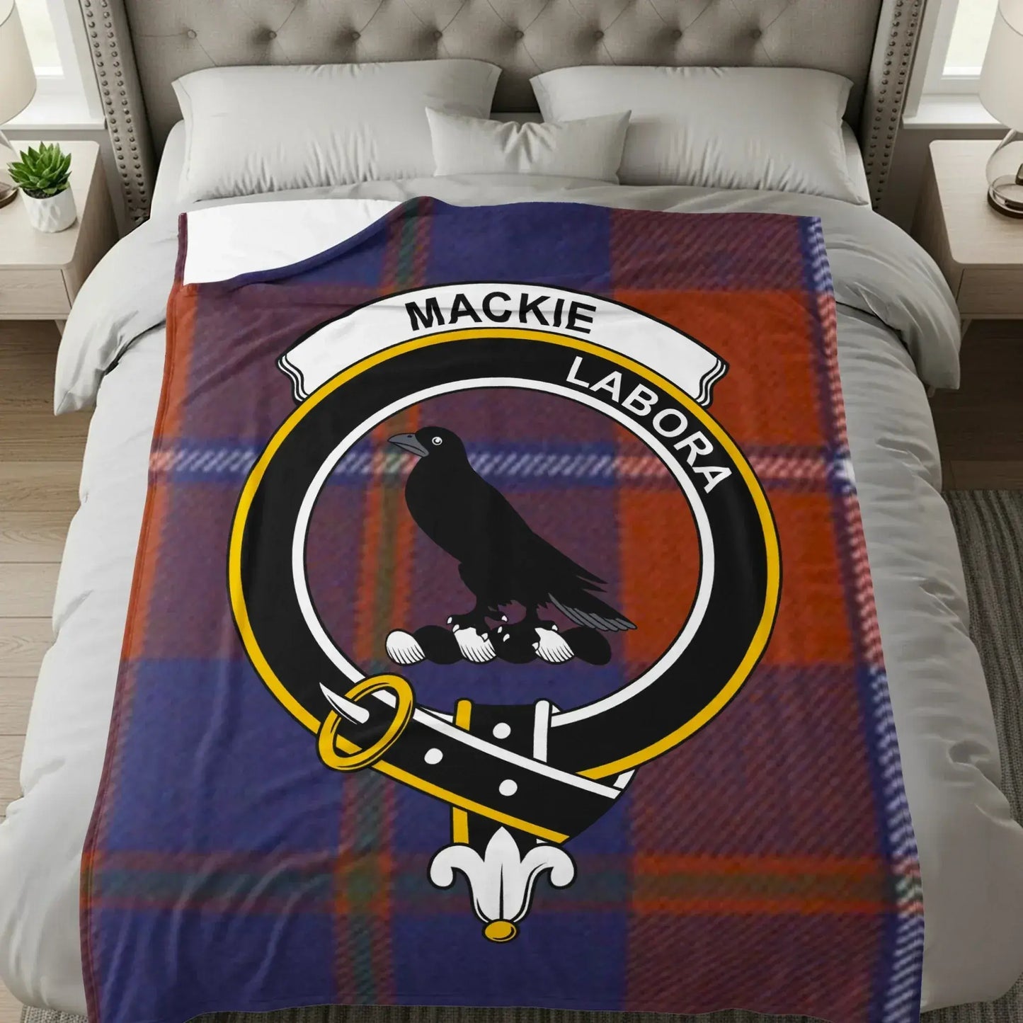 Mackie Labora Crest Tartan Design Blanket product