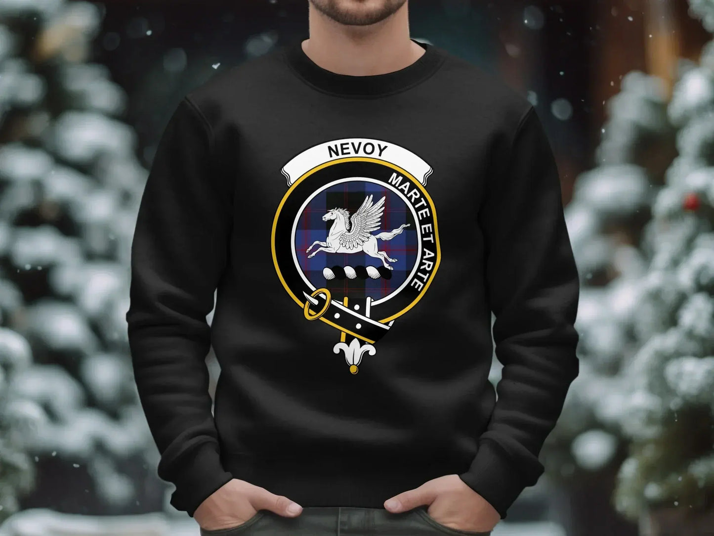 Nevoy Martee Wreath Pegasus Design Sweatshirt product