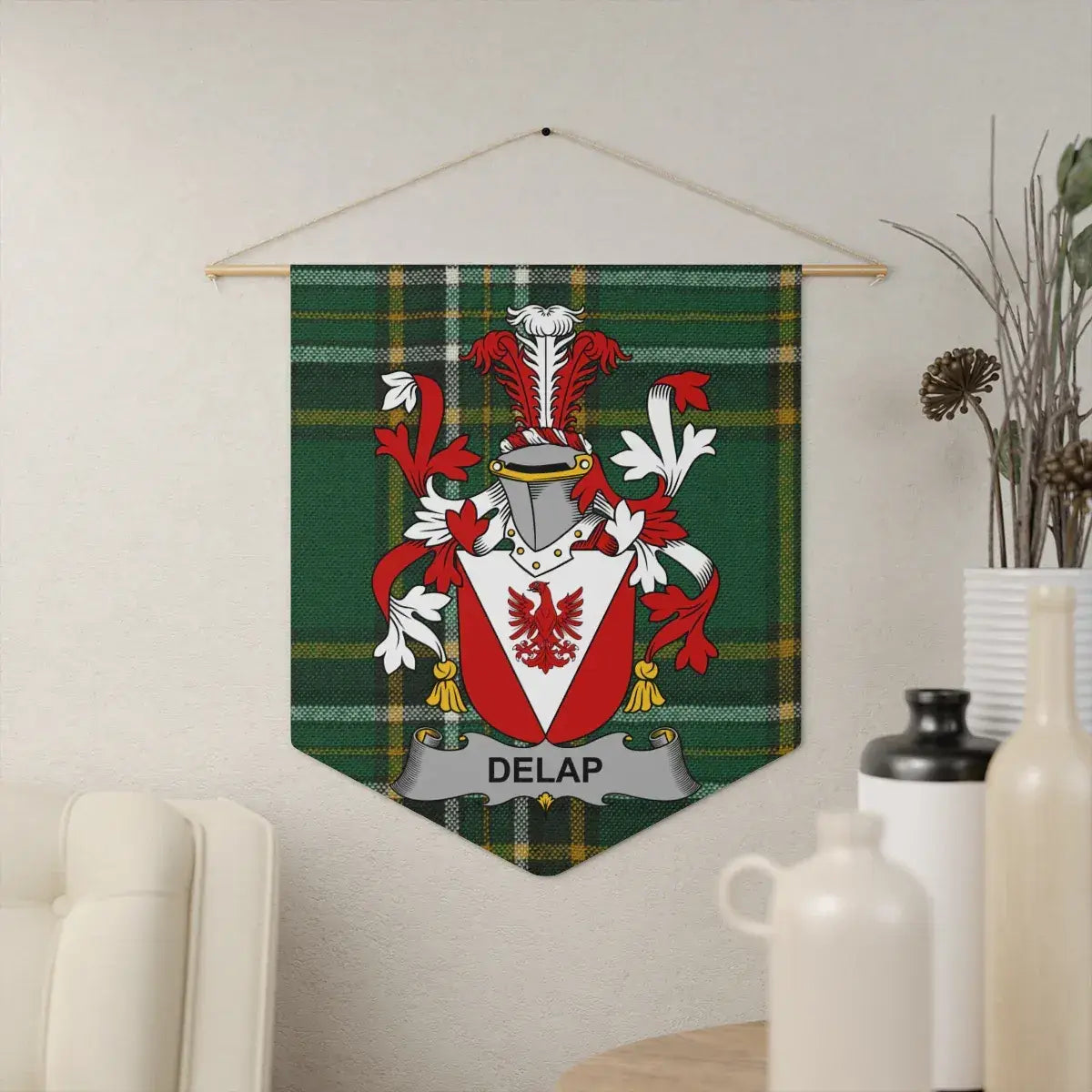Custom Family Crest Printed Wall Hung Tapestry product type