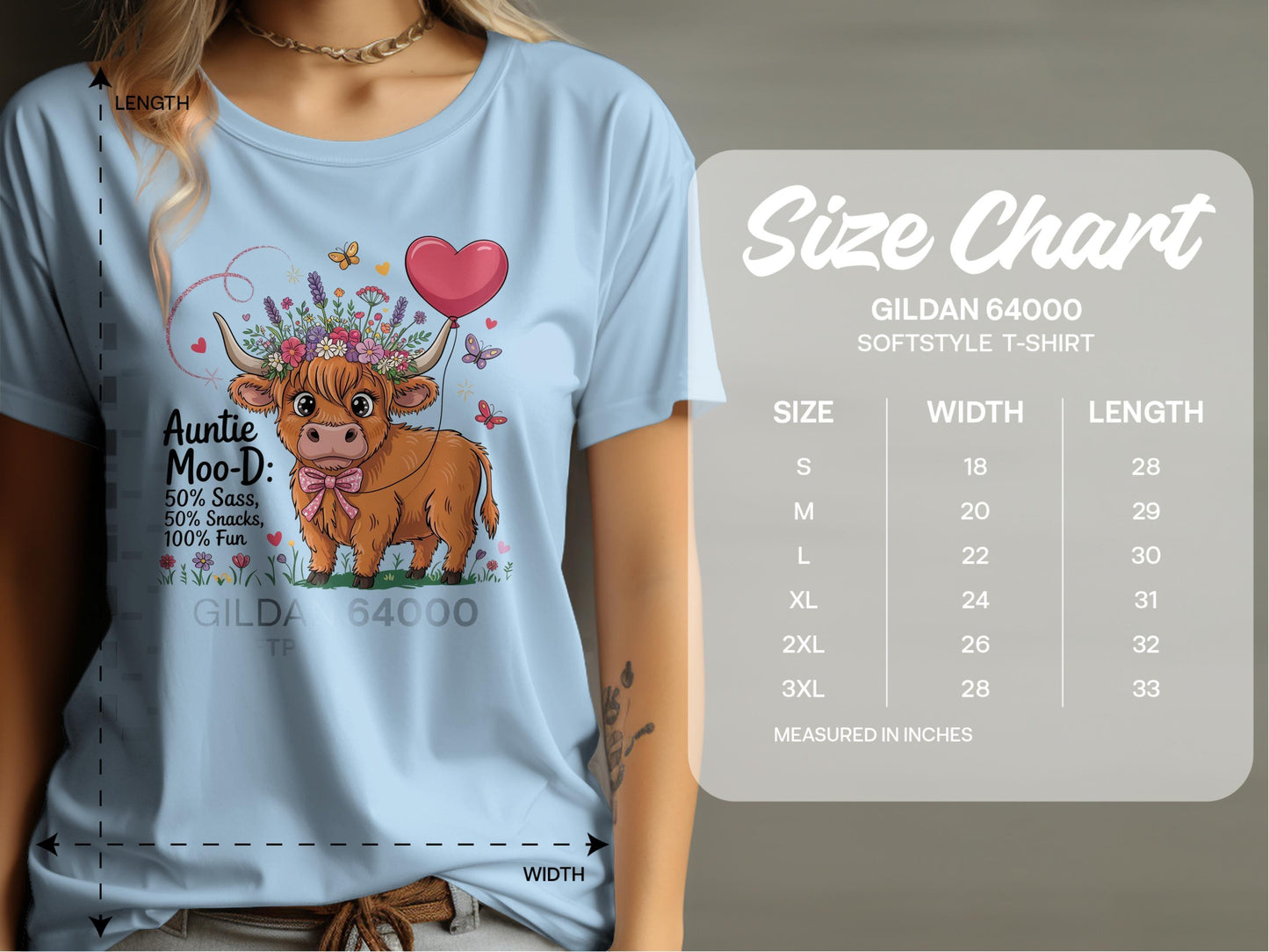 Auntie Moo-D Adorable Cartoon Cow T-Shirt product