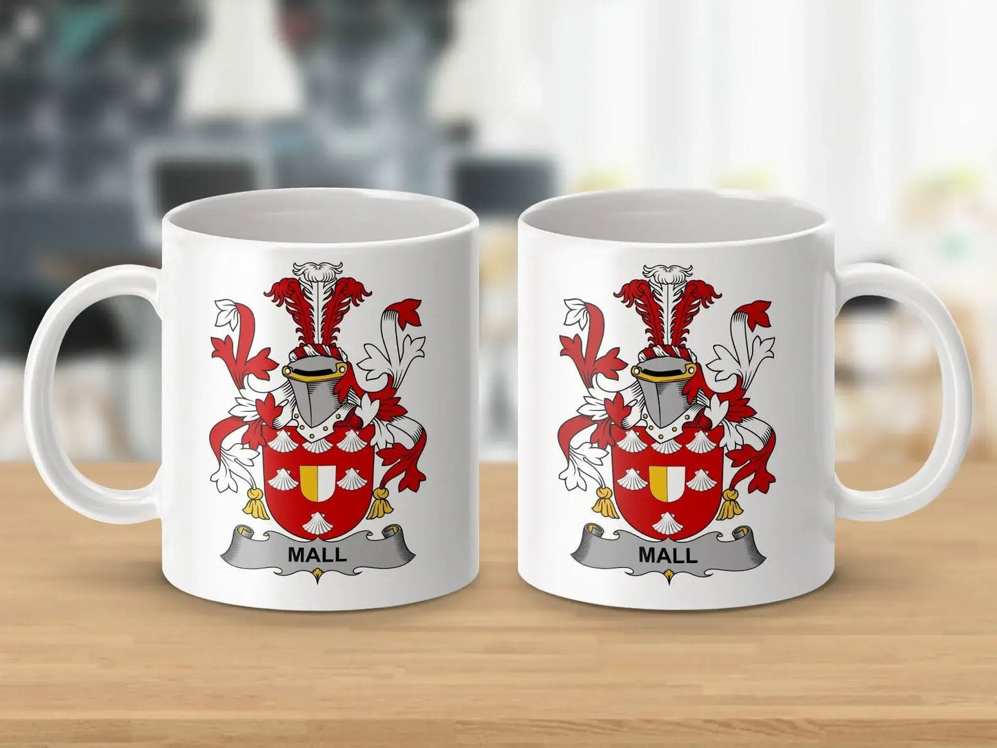 Mall Surname Irish Family Crest Mug - Celtic Ancestry Gifts