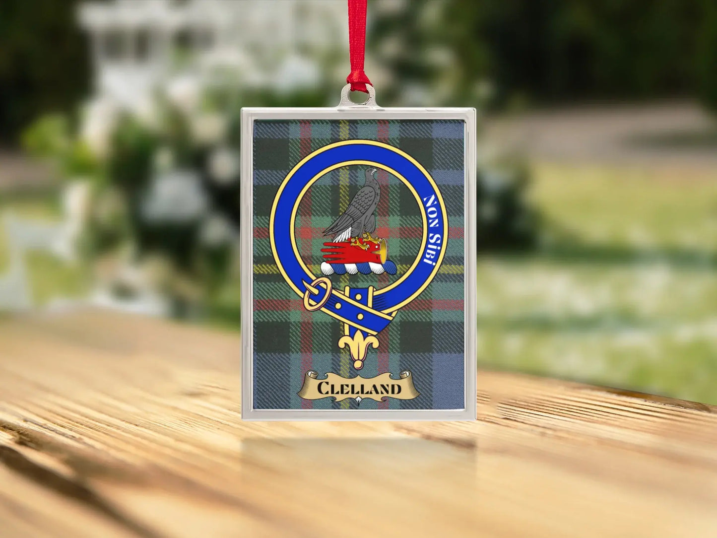 His Non Ceilach Clan Crest Plaid Ornament product