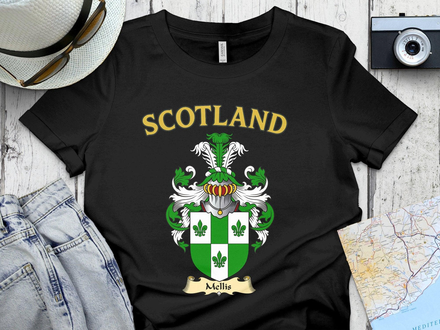 Mellis Clan Family Crest Scotland T-Shirts - Celtic Ancestry Gifts