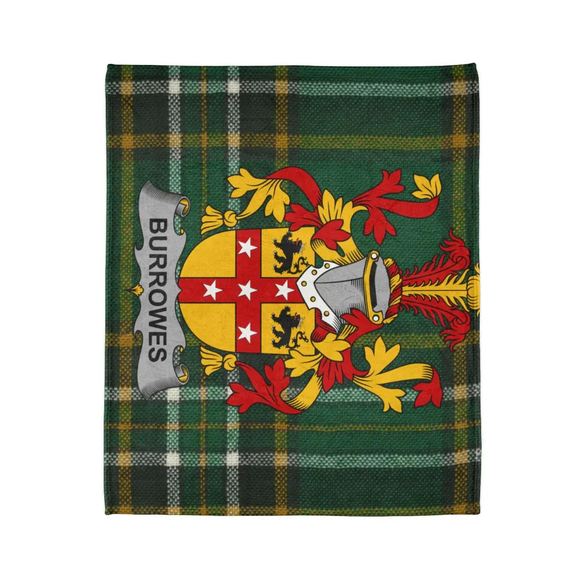 Burrowes Family Crest Tartan Design Throw Blanket product