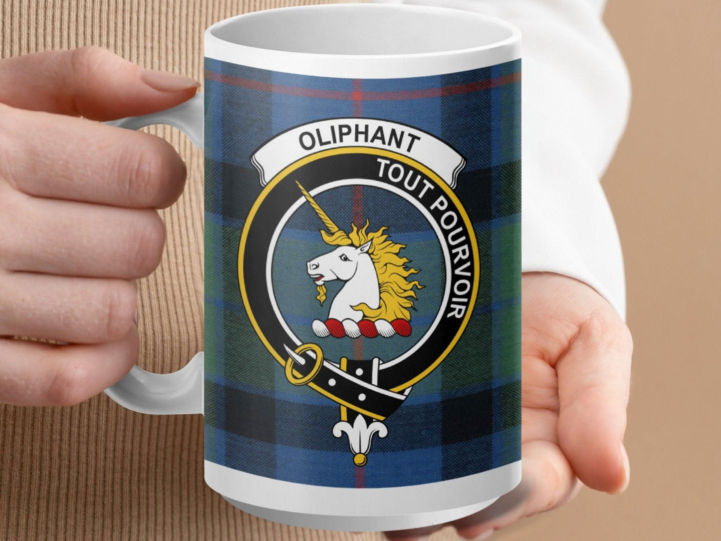 Unique Oliphant Clan Emblem Ceramic Mug product