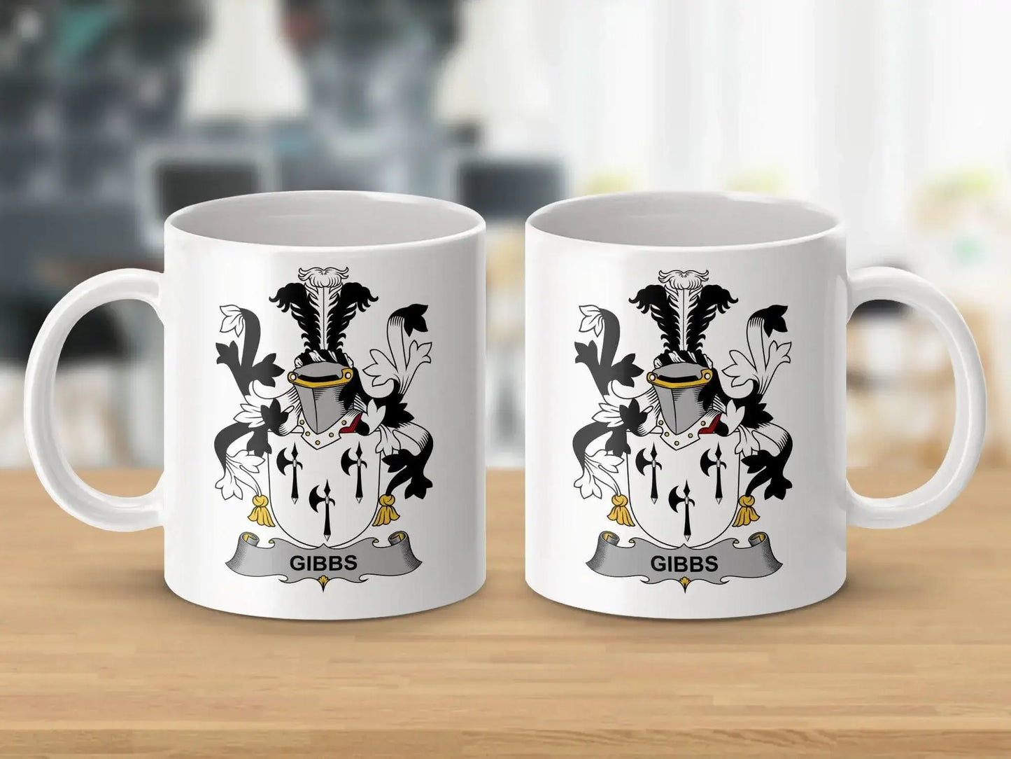 Gibbs Surname Irish Family Crest Mug - Celtic Ancestry Gifts