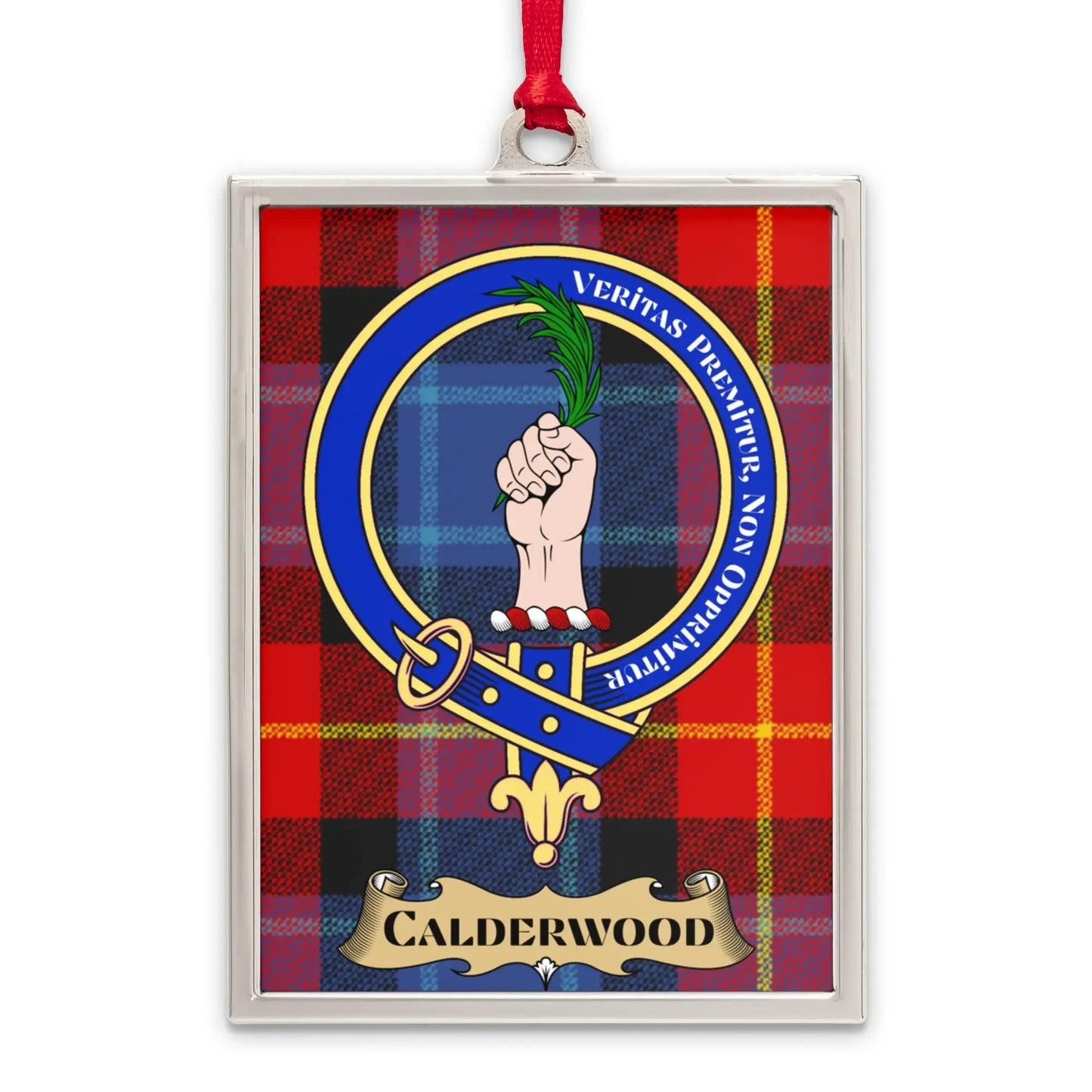 Calderwood Clan Crest Tartan Pattern Ornament product