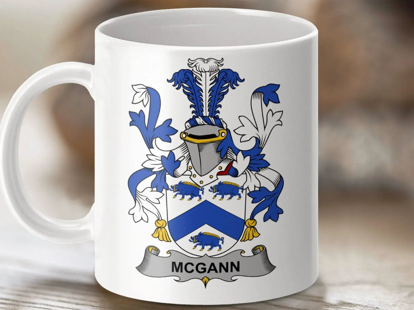 McGann Irish Family Crest Heritage Mug - Celtic Ancestry Gifts