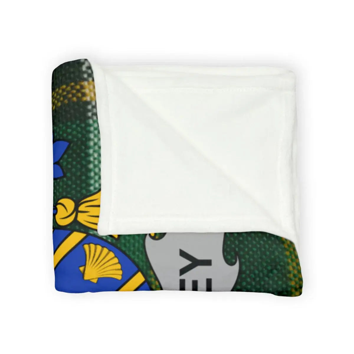 Cozy Colorful Patterned Family Crest Blanket Product
