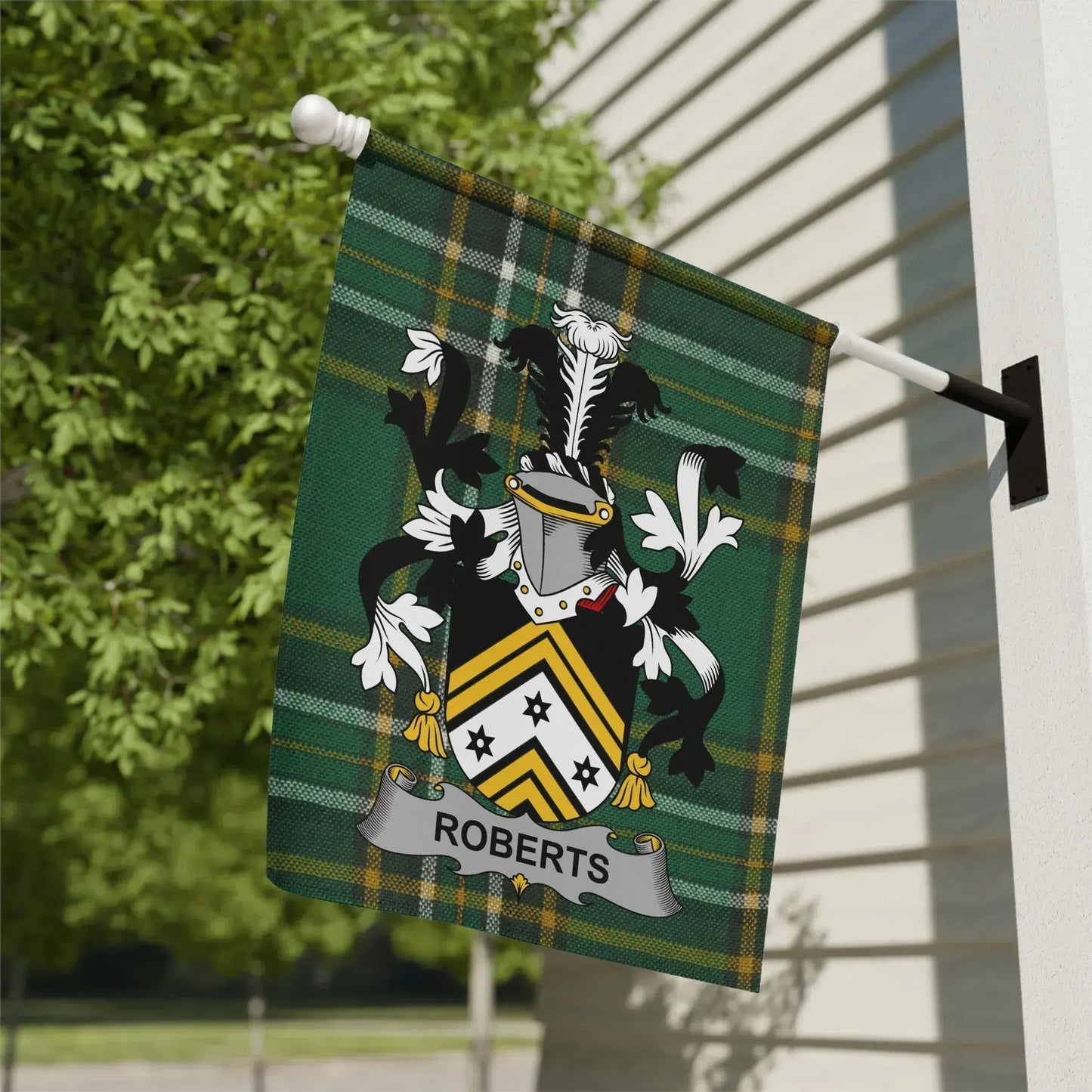 Custom Scottish Tartan Family Crest Flag product