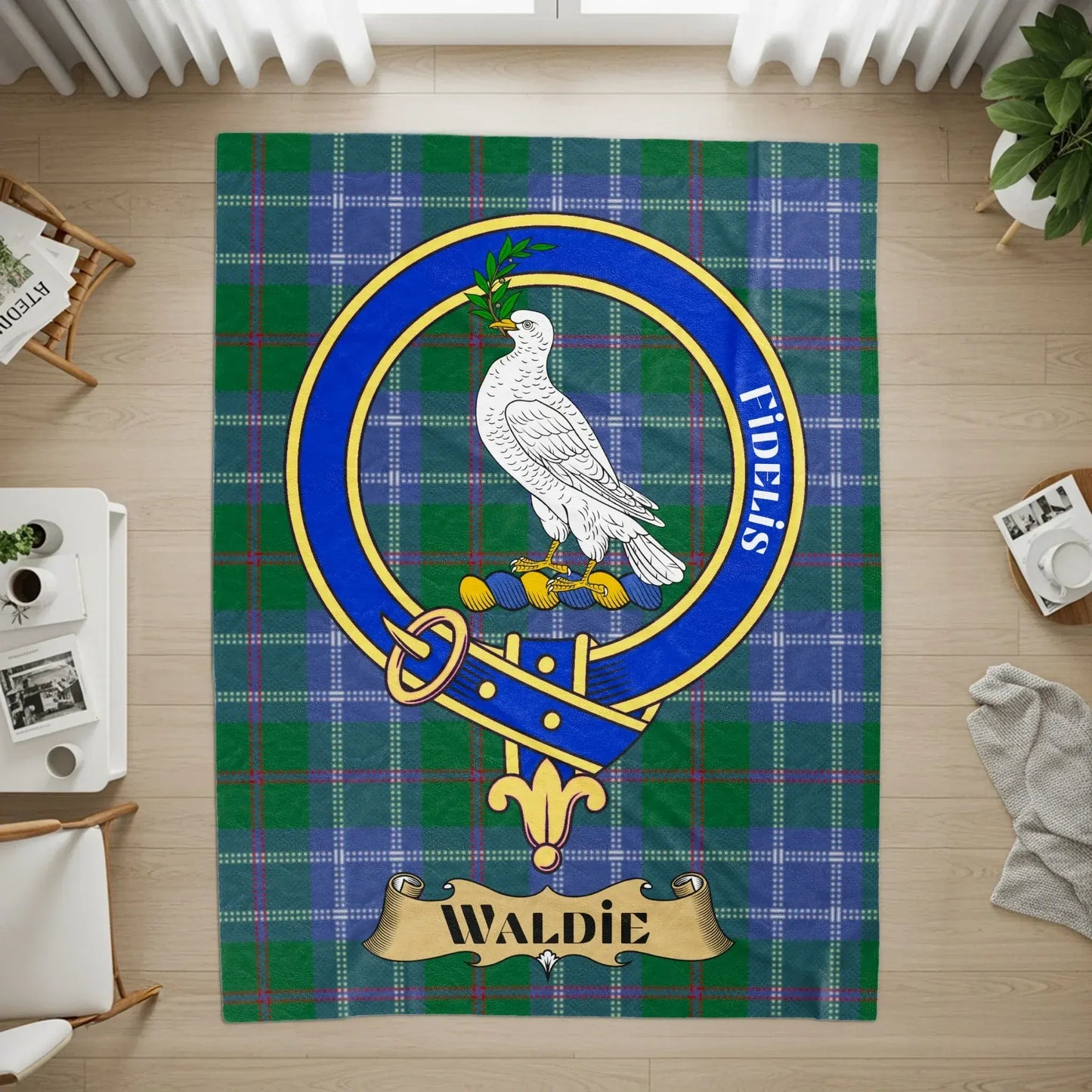 Clan Crest Eagle Plaid Symbol Design Waldie product type